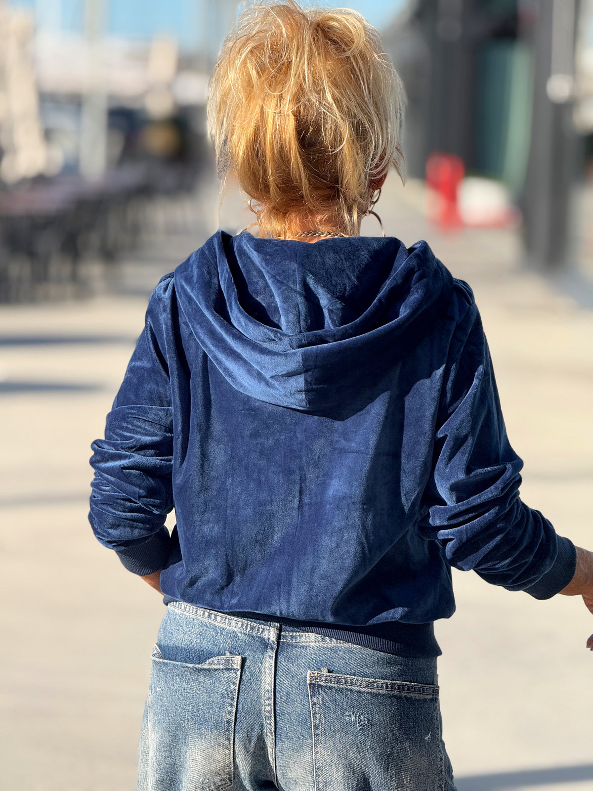 CHAQUETA TERCIOPELO AZUL