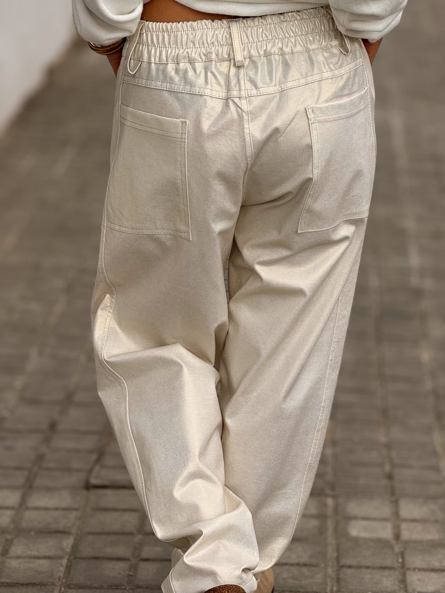 PANTALON OVERSIZE BRILLANTE MULTICOLOR