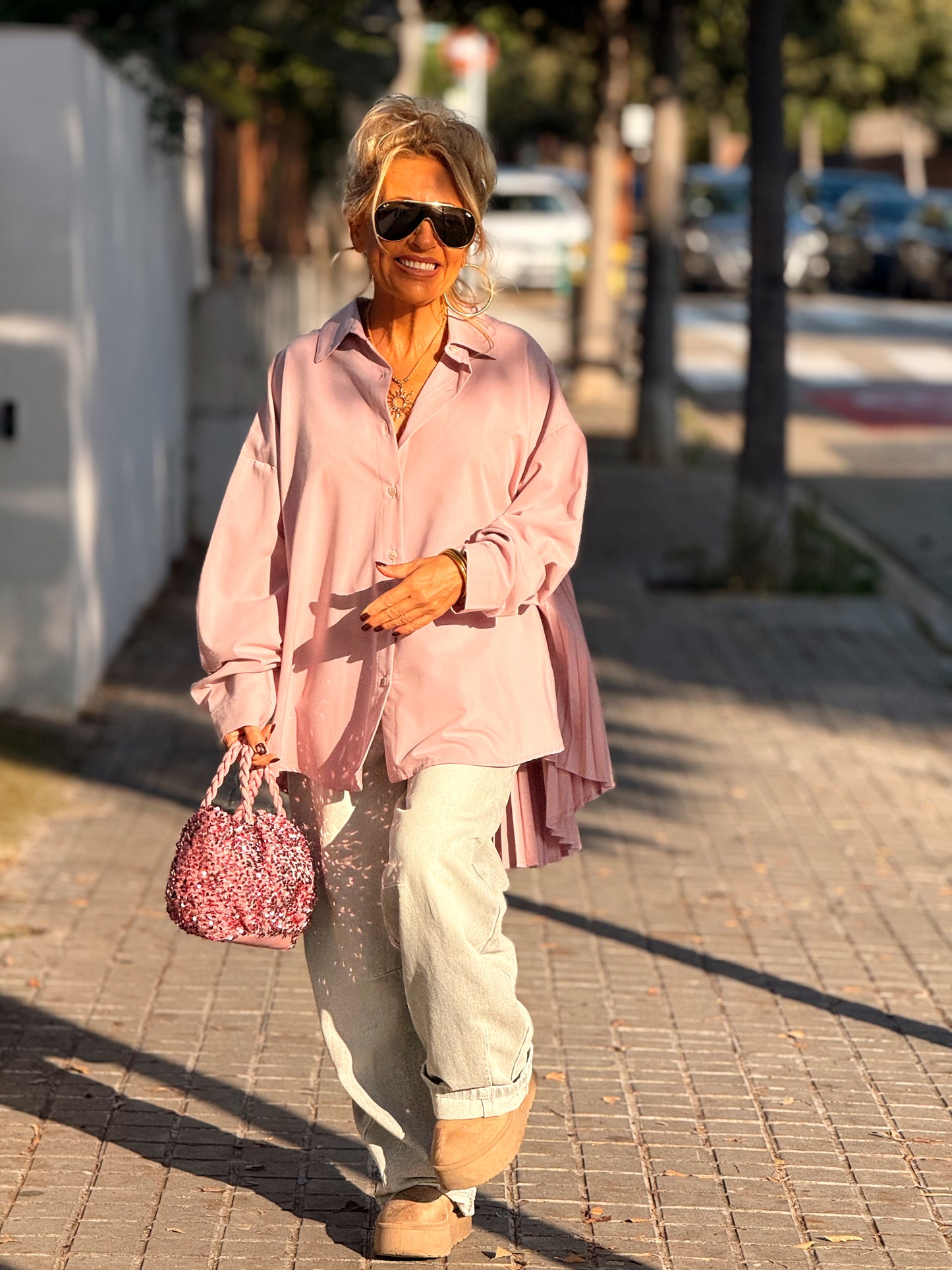 CAMISA OVERSIZE PLIEGUE ENEA MULTICOLOR