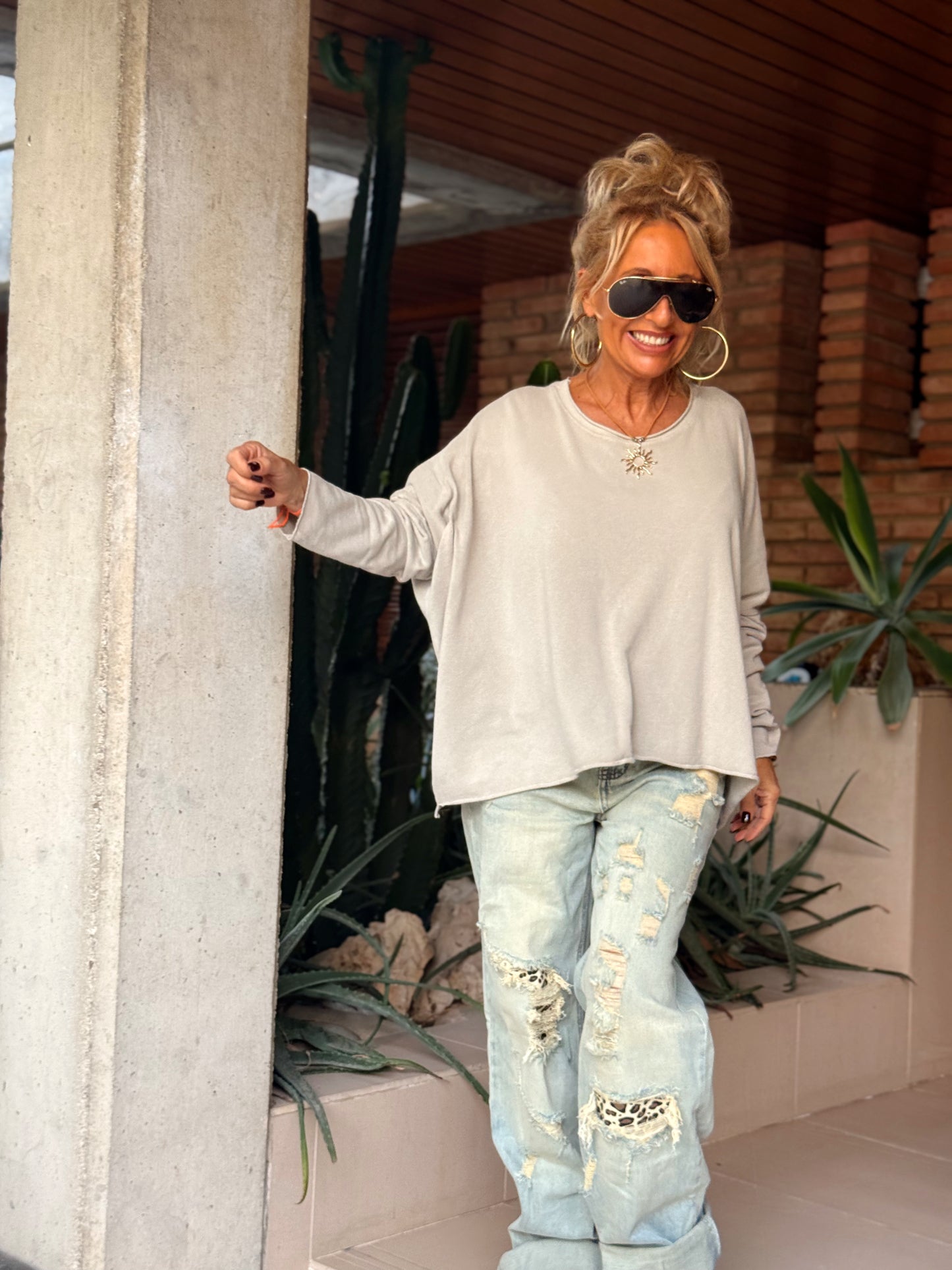 CAMISETA DESGASTADA OVERSIZE DANI MULTICOLOR