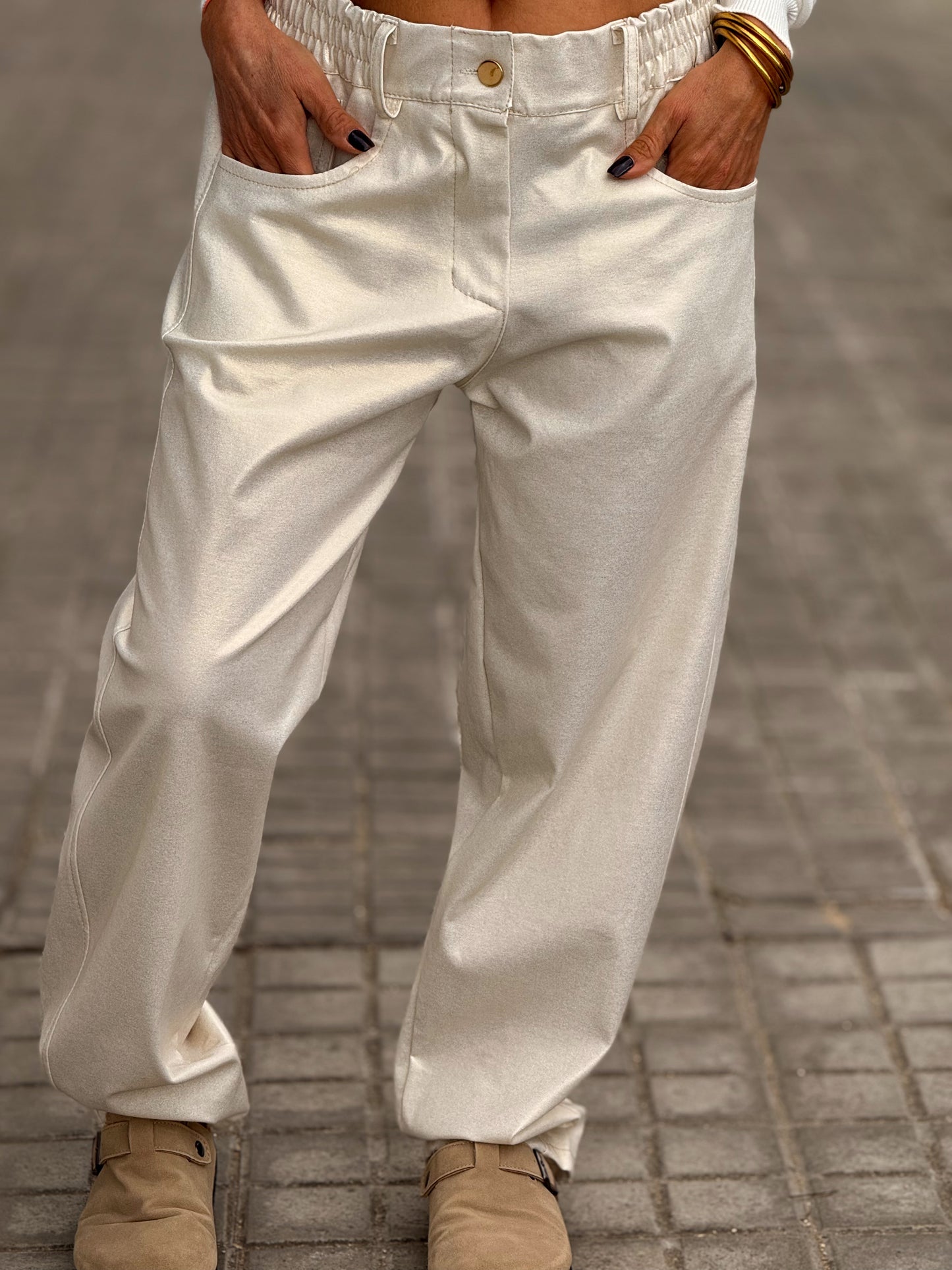 PANTALON OVERSIZE BRILLANTE MULTICOLOR