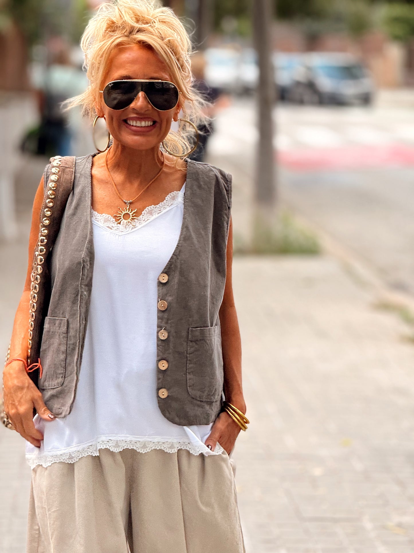 CHALECO PANA RITA TOPO