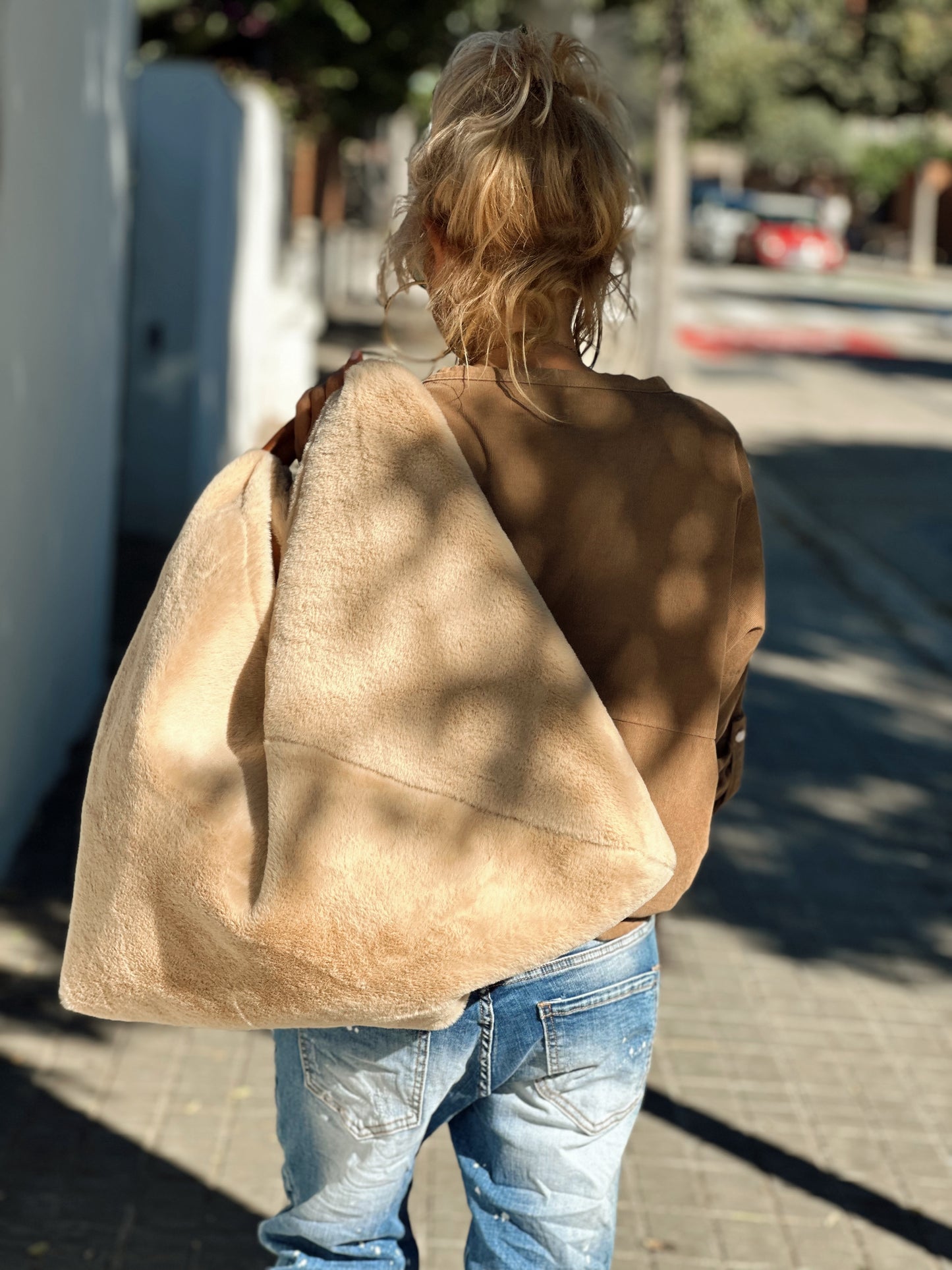 BOLSO BERLIN PELO SINTETICO CRUDO