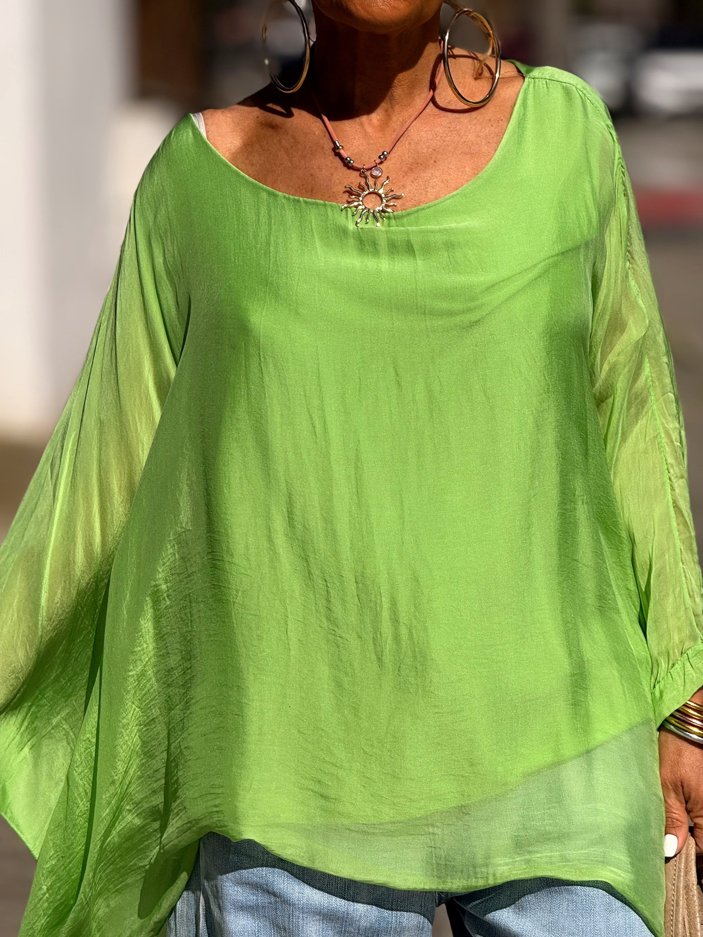 BLUSA CON TOP OVERSIZE ASIMÉTRICA NOA MULTICOLOR