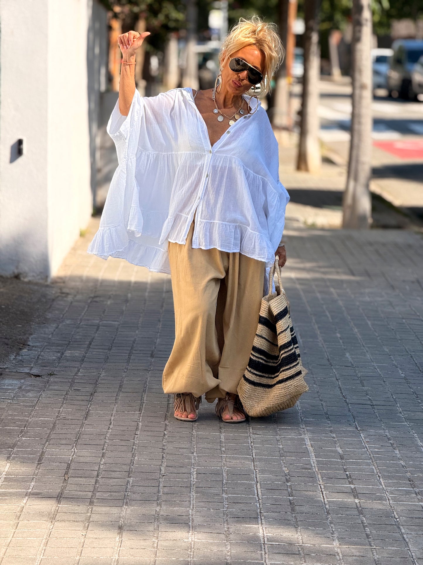 PANTALON MARI OVERSIZE MULTICOLOR