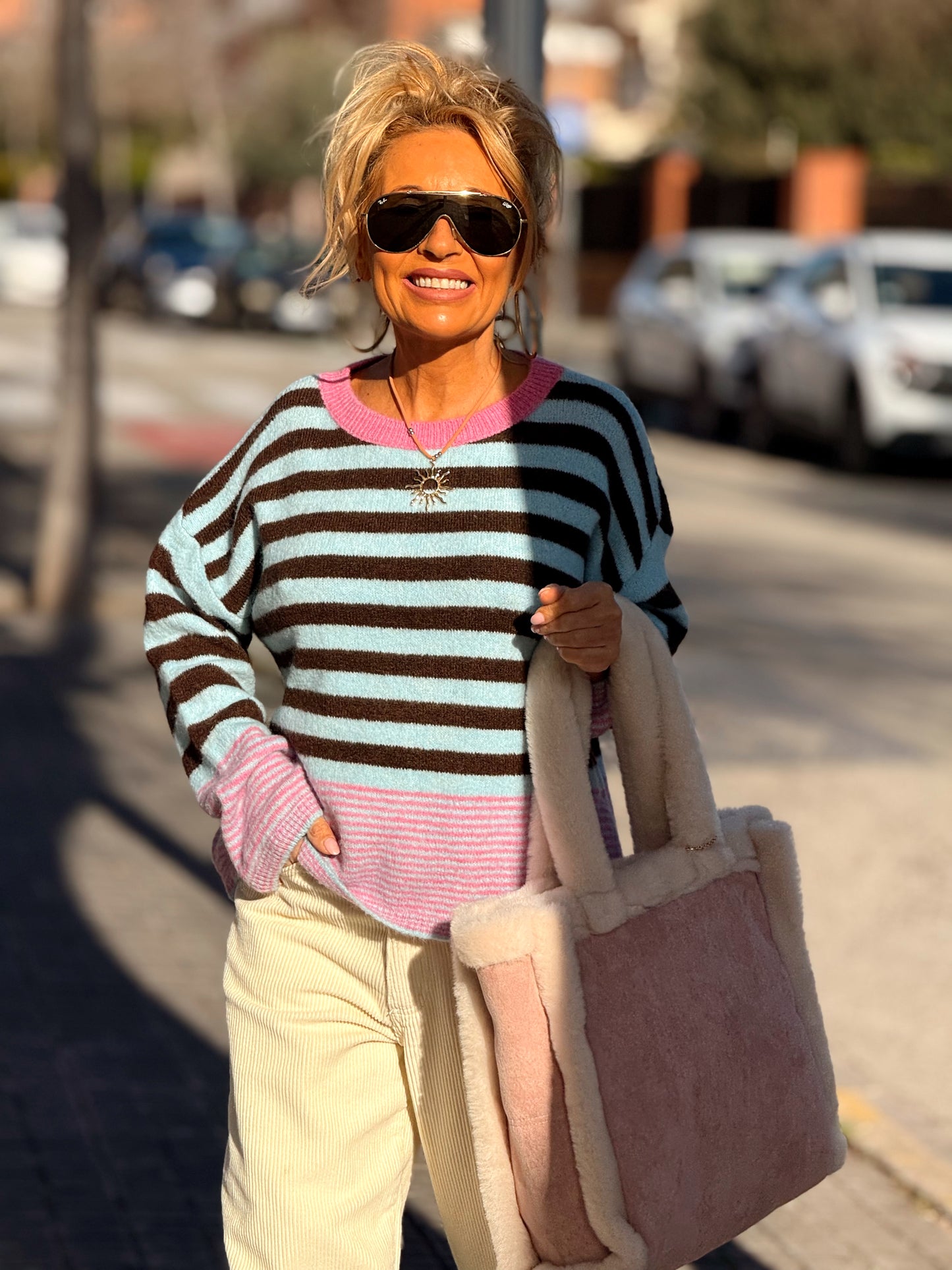 JERSEY DE PUNTO RAYAS LOLA MULTICOLOR