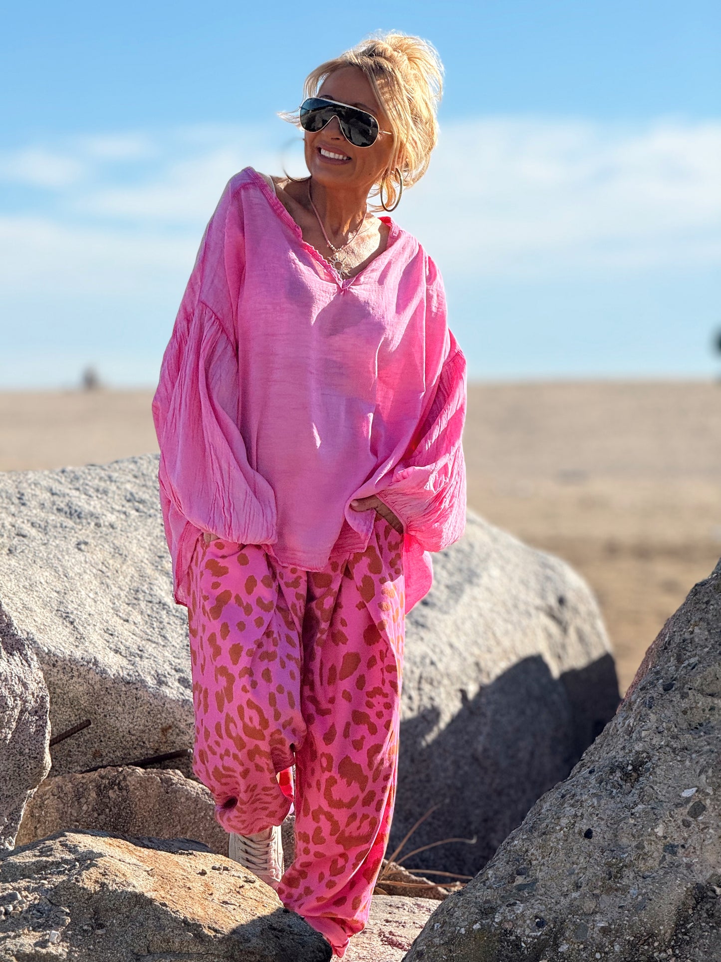 PANTALON BAGGY ANIMAL PRINT MULTICOLOR