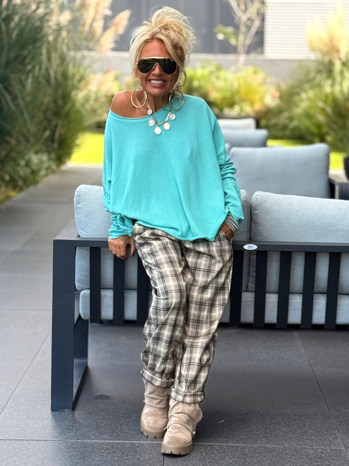 PANTALON CUADROS MULTICOLOR