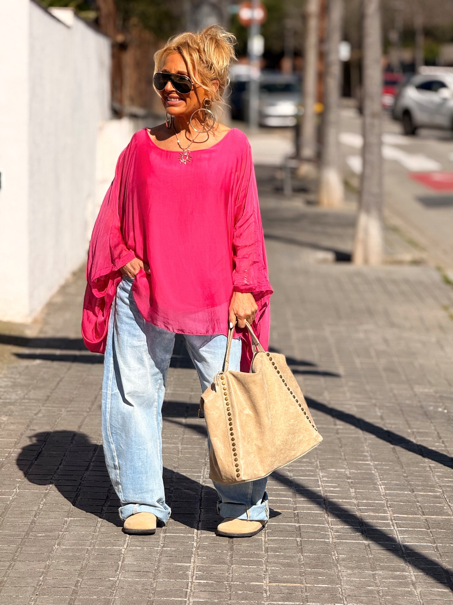 BLUSA CON TOP OVERSIZE ASIMÉTRICA NOA MULTICOLOR