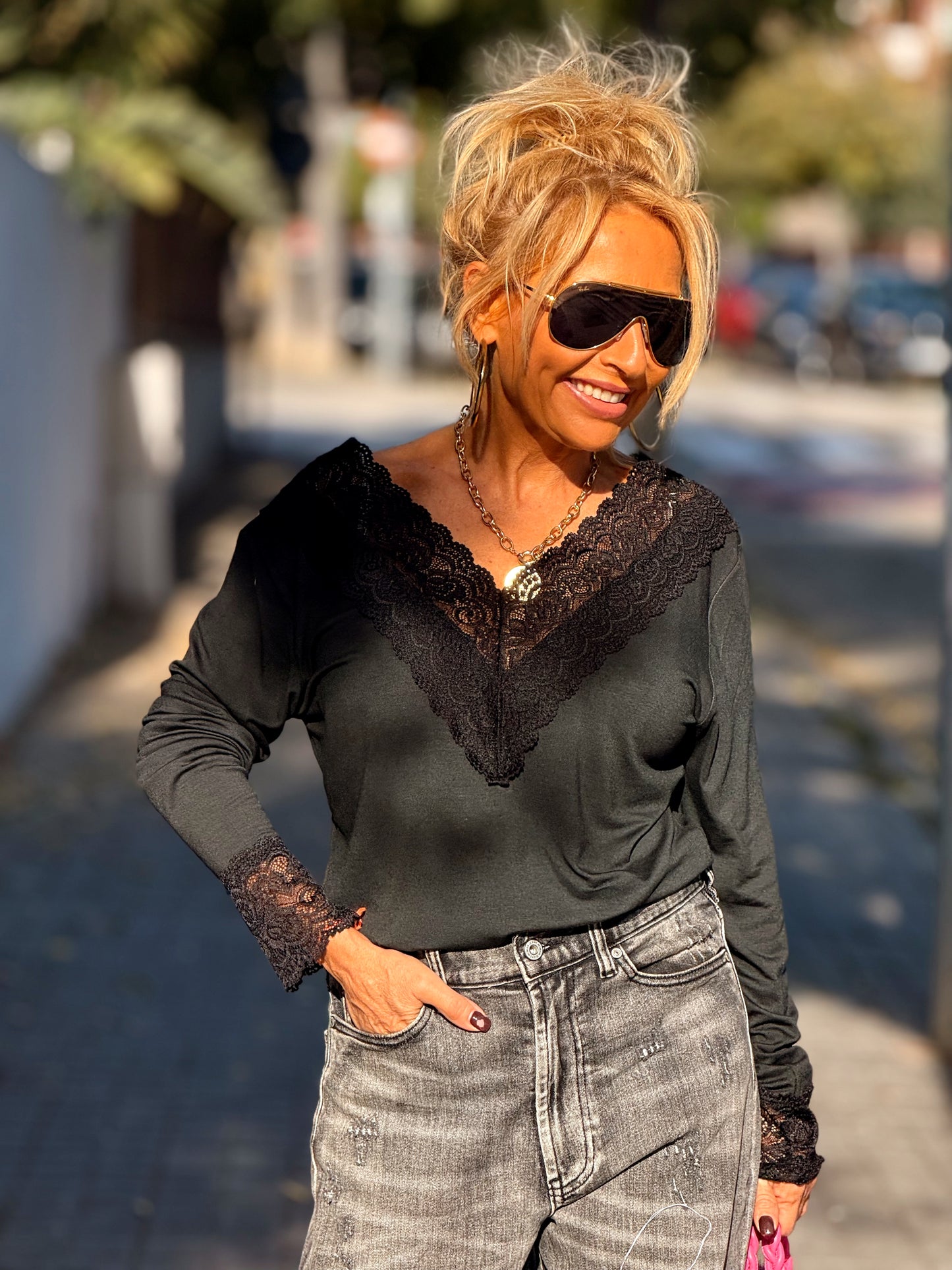 CAMISETA LENCERO SUPER OVERSIZE ANDREA MULTICOLOR