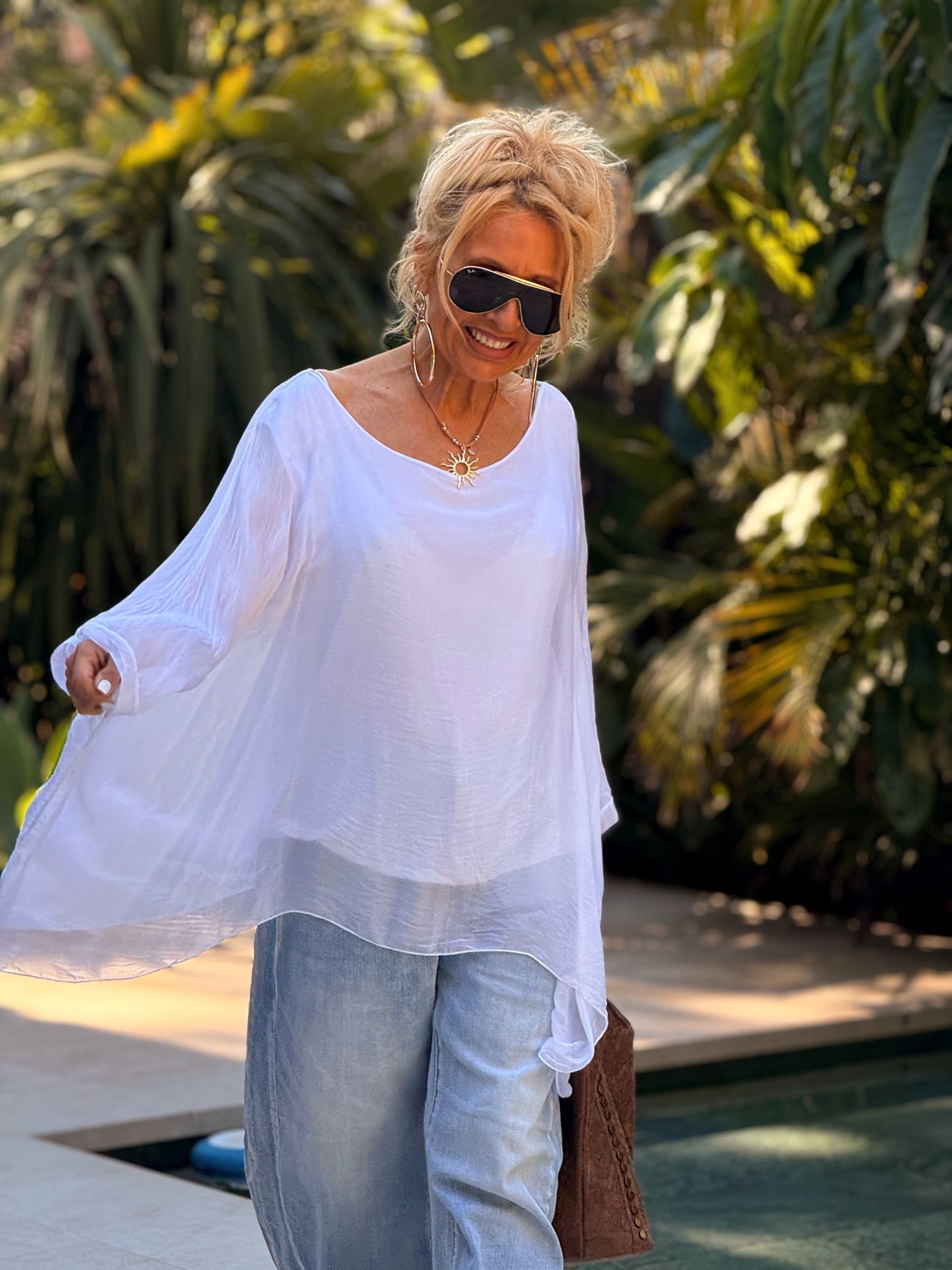 BLUSA CON TOP OVERSIZE ASIMÉTRICA NOA MULTICOLOR