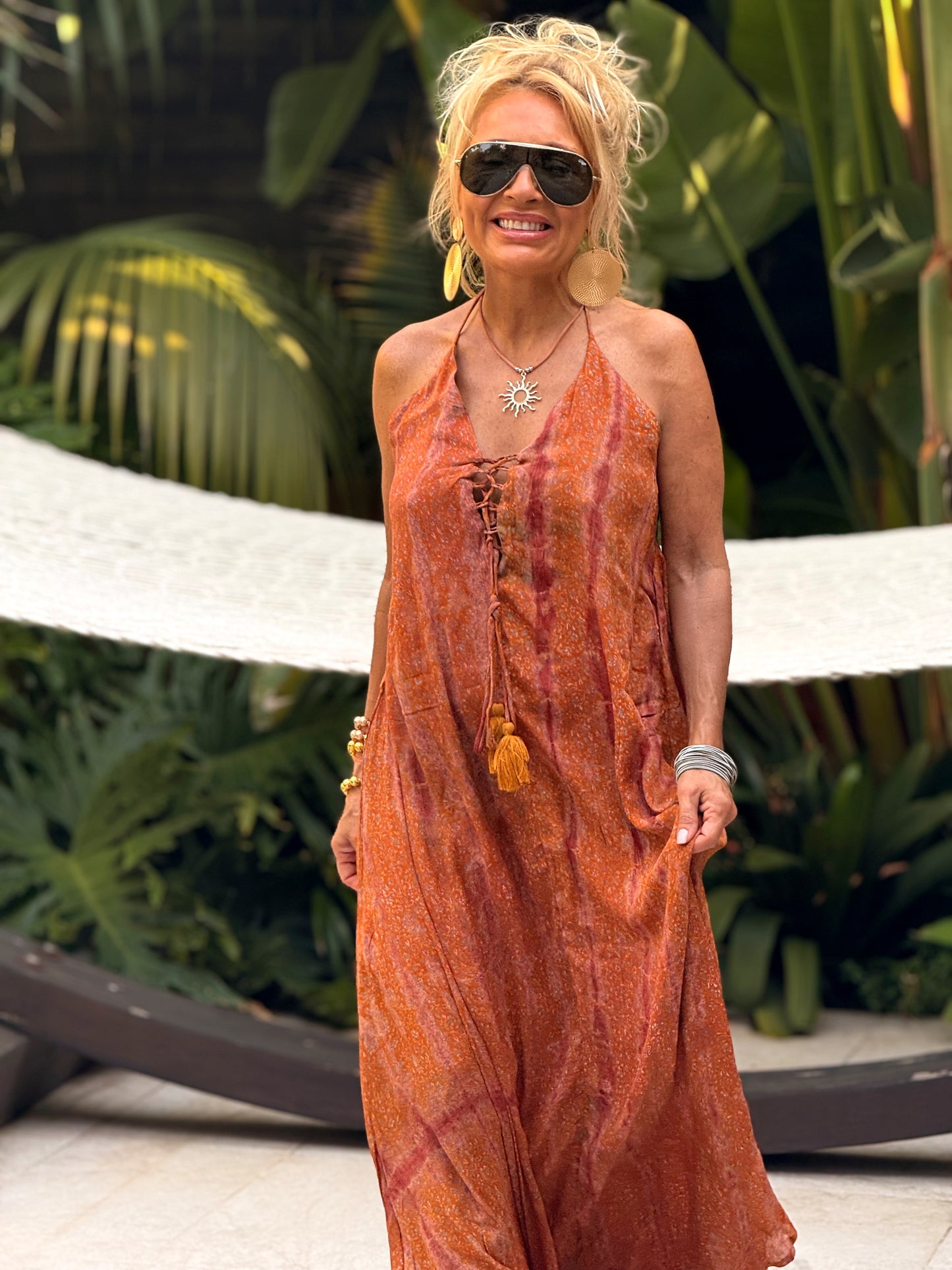 VESTIDO CREPE SEDA INDY MULTICOLOR