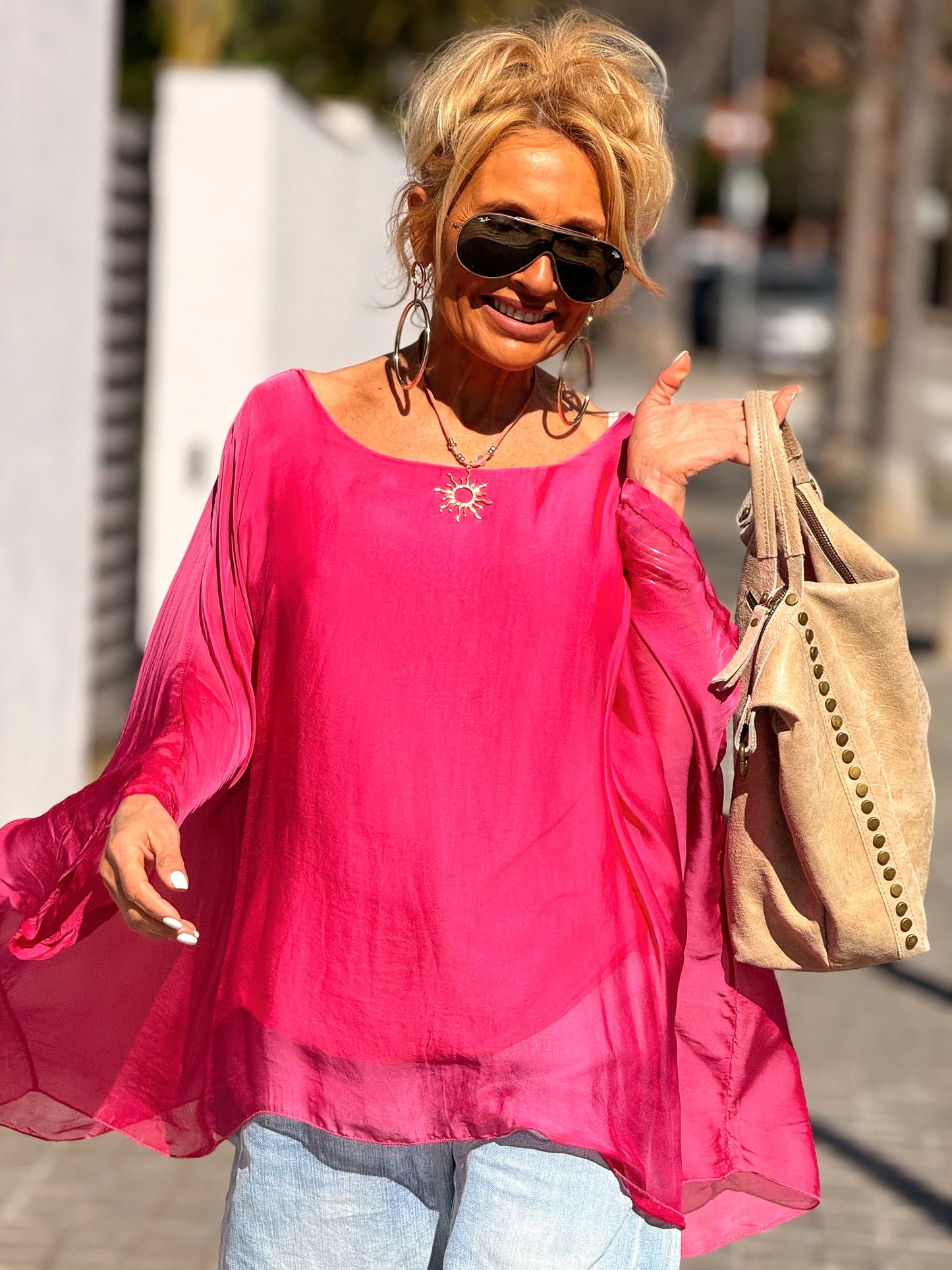 BLUSA CON TOP OVERSIZE ASIMÉTRICA NOA MULTICOLOR