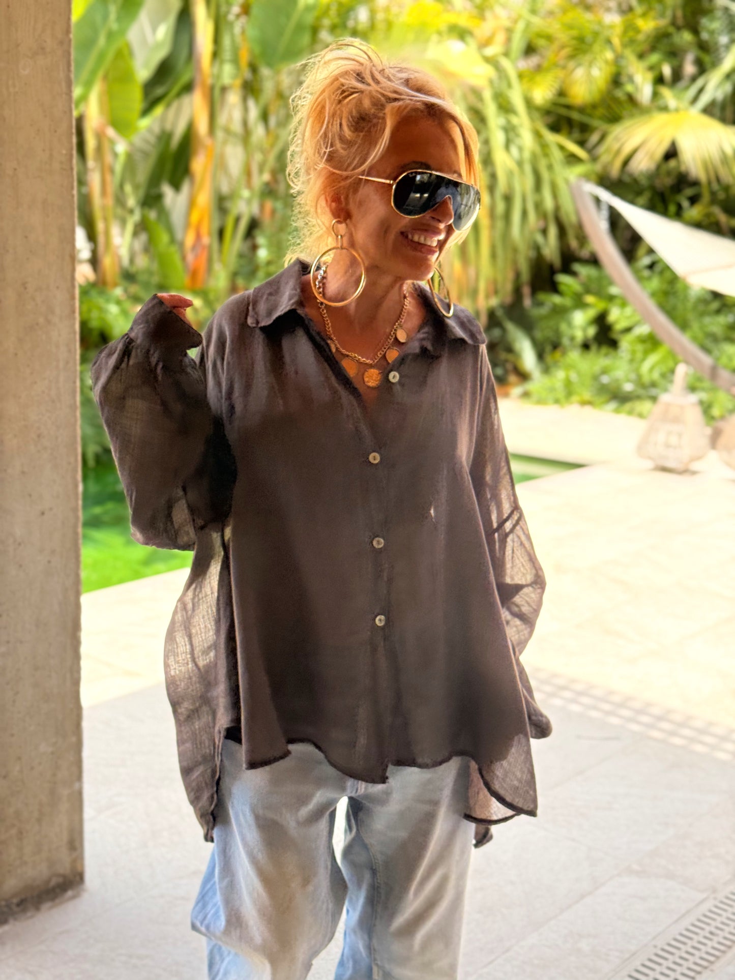 CAMISA OVERSIZE VALERIA MULTICOLOR