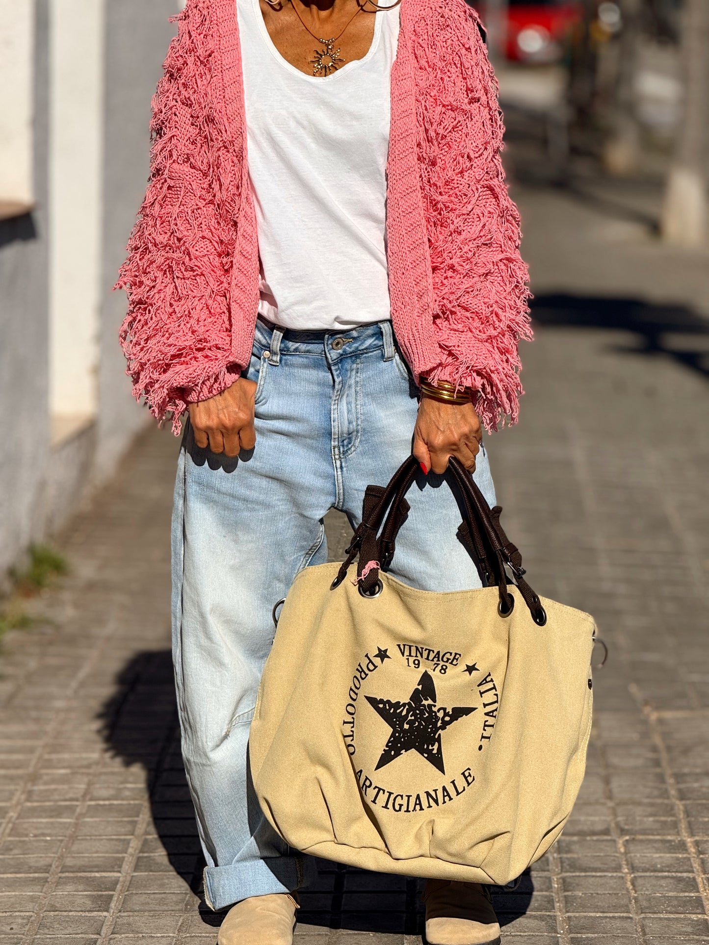 BOLSO OVERSIZE ESTRELLA ⭐️ BEIGE
