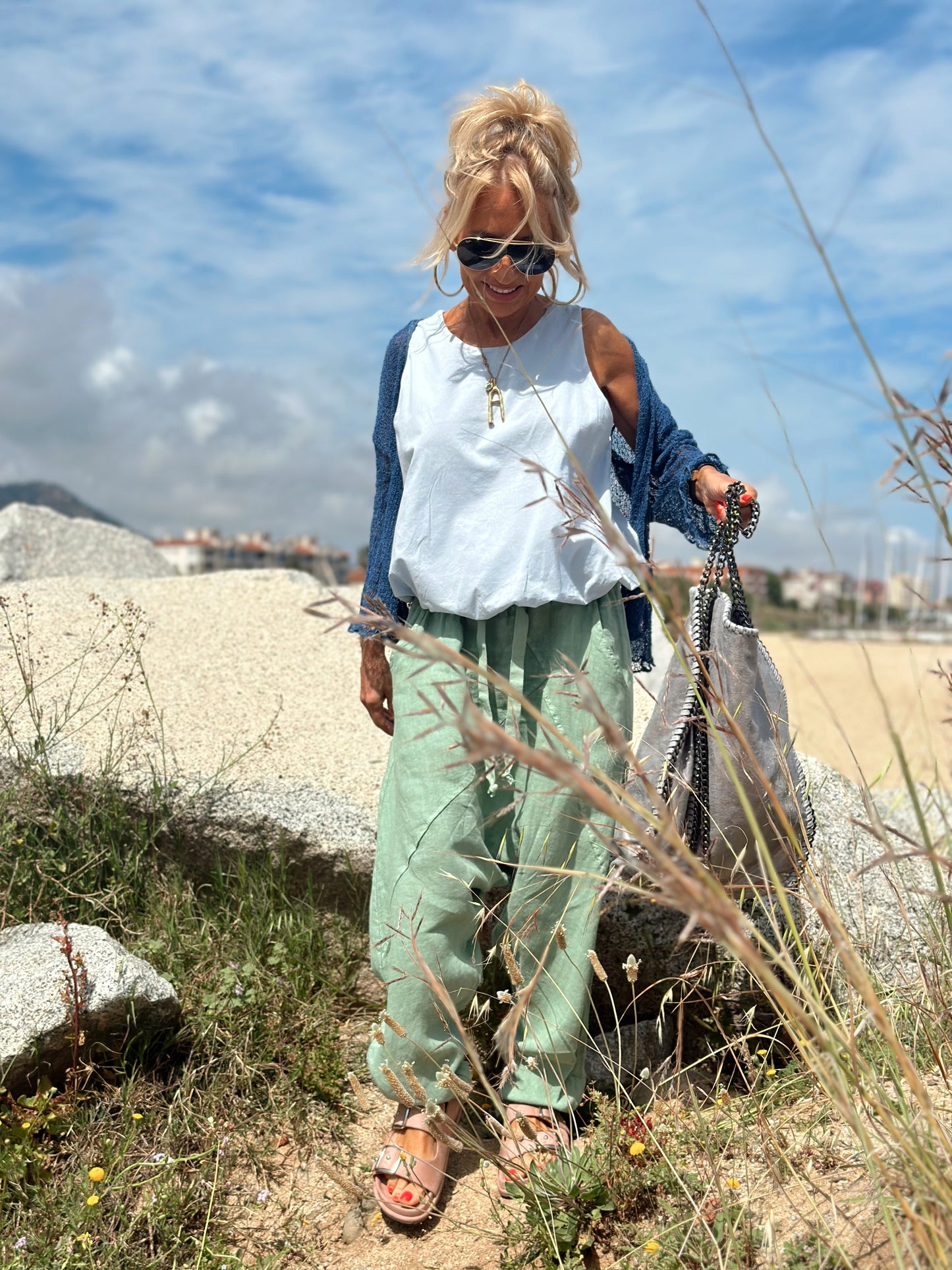 CARDIGAN CORTO ANNY AZUL