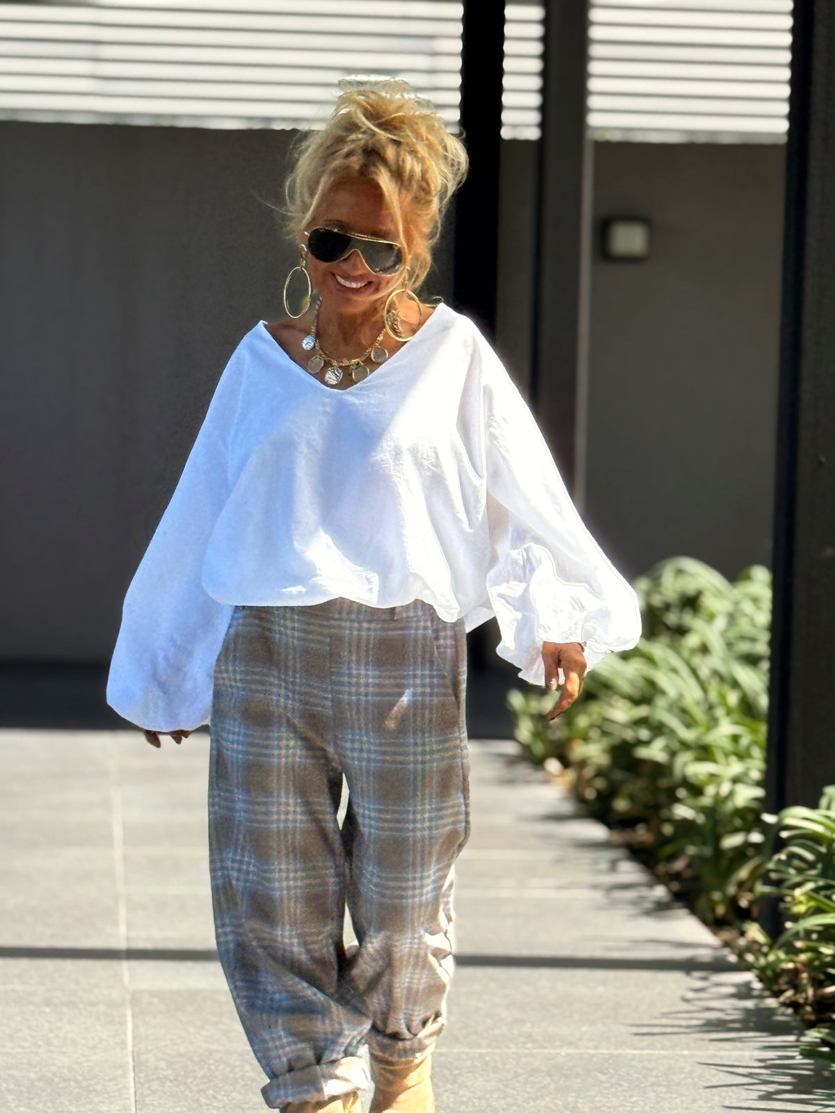 PANTALON CUADROS MULTICOLOR