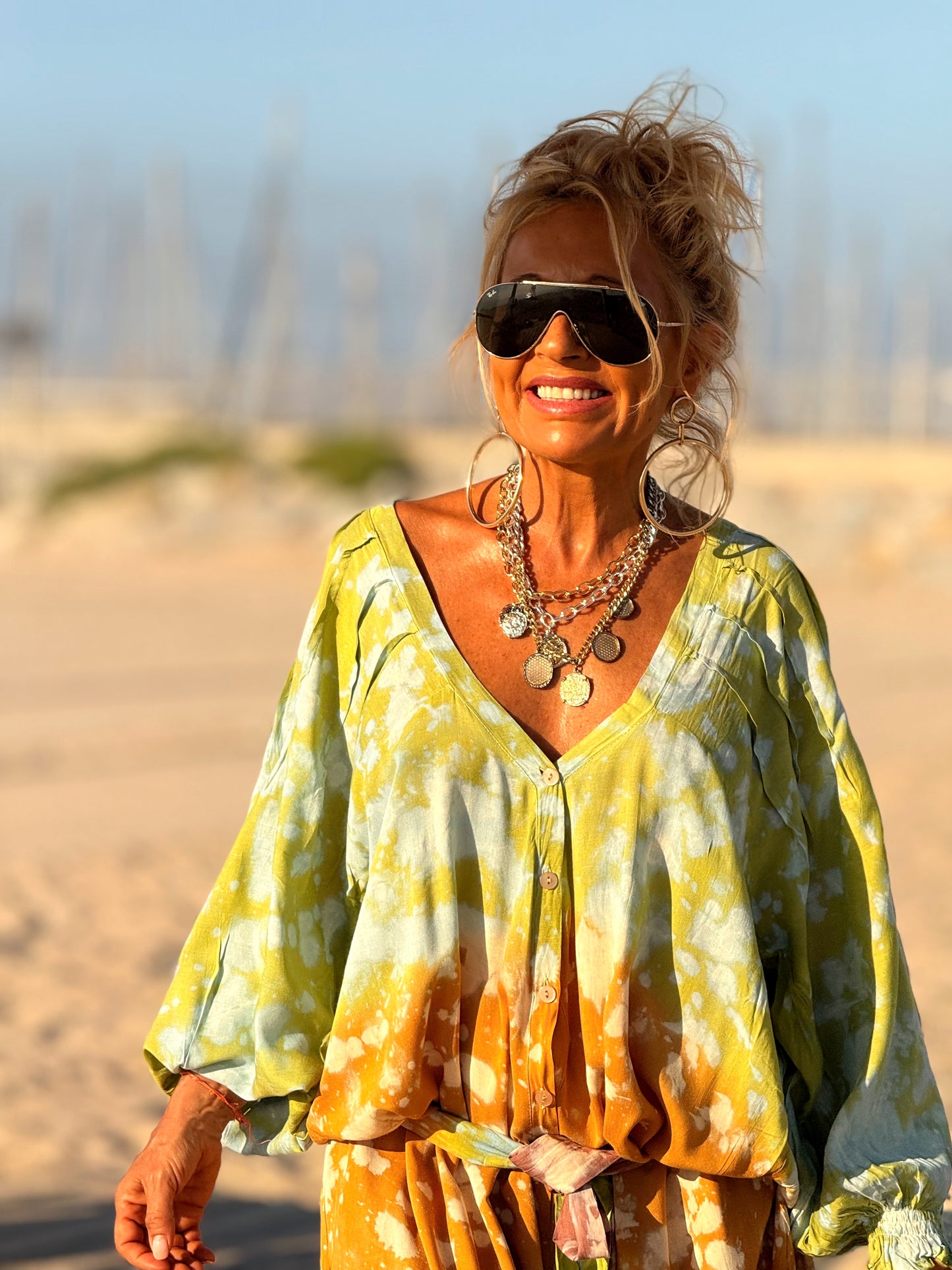 VESTIDO KAFTAN SUPER OVERSIZE MULTICOLOR