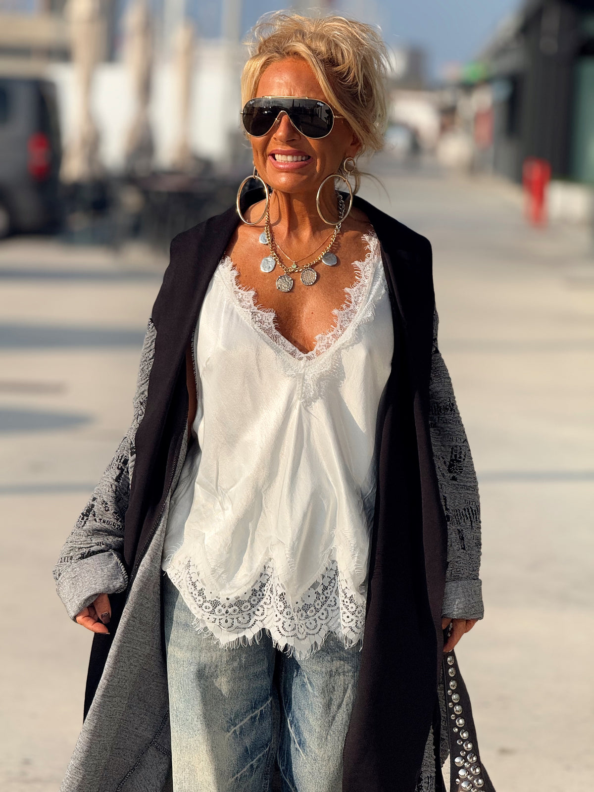 ABRIGO OVERSIZE RITA GRIS