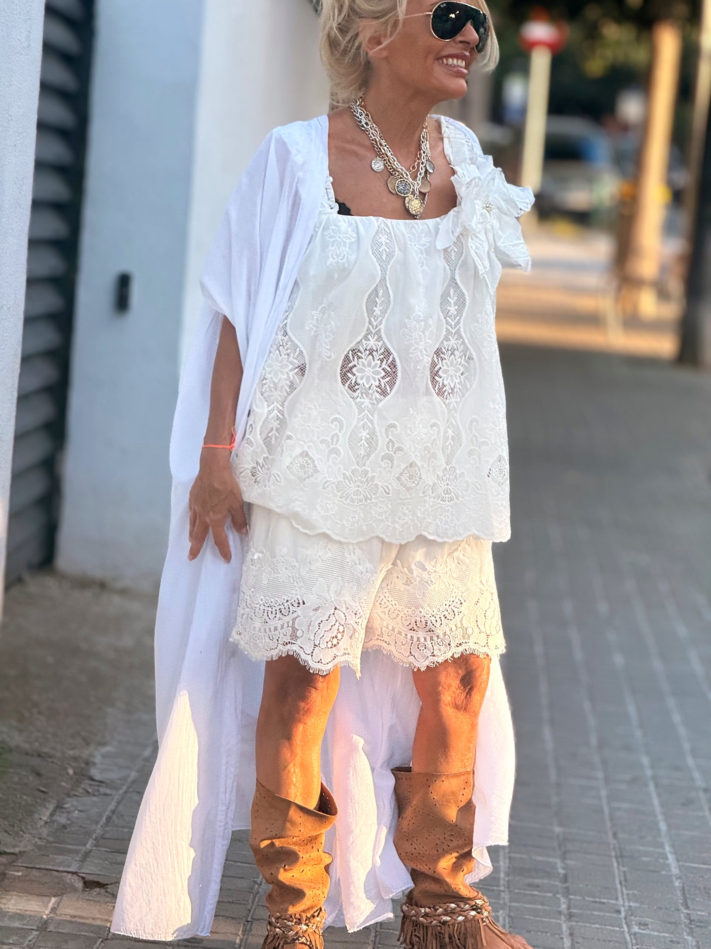VESTIDO- TÚNICA SUPER OVERSIZE SANDRINE MULTICOLOR
