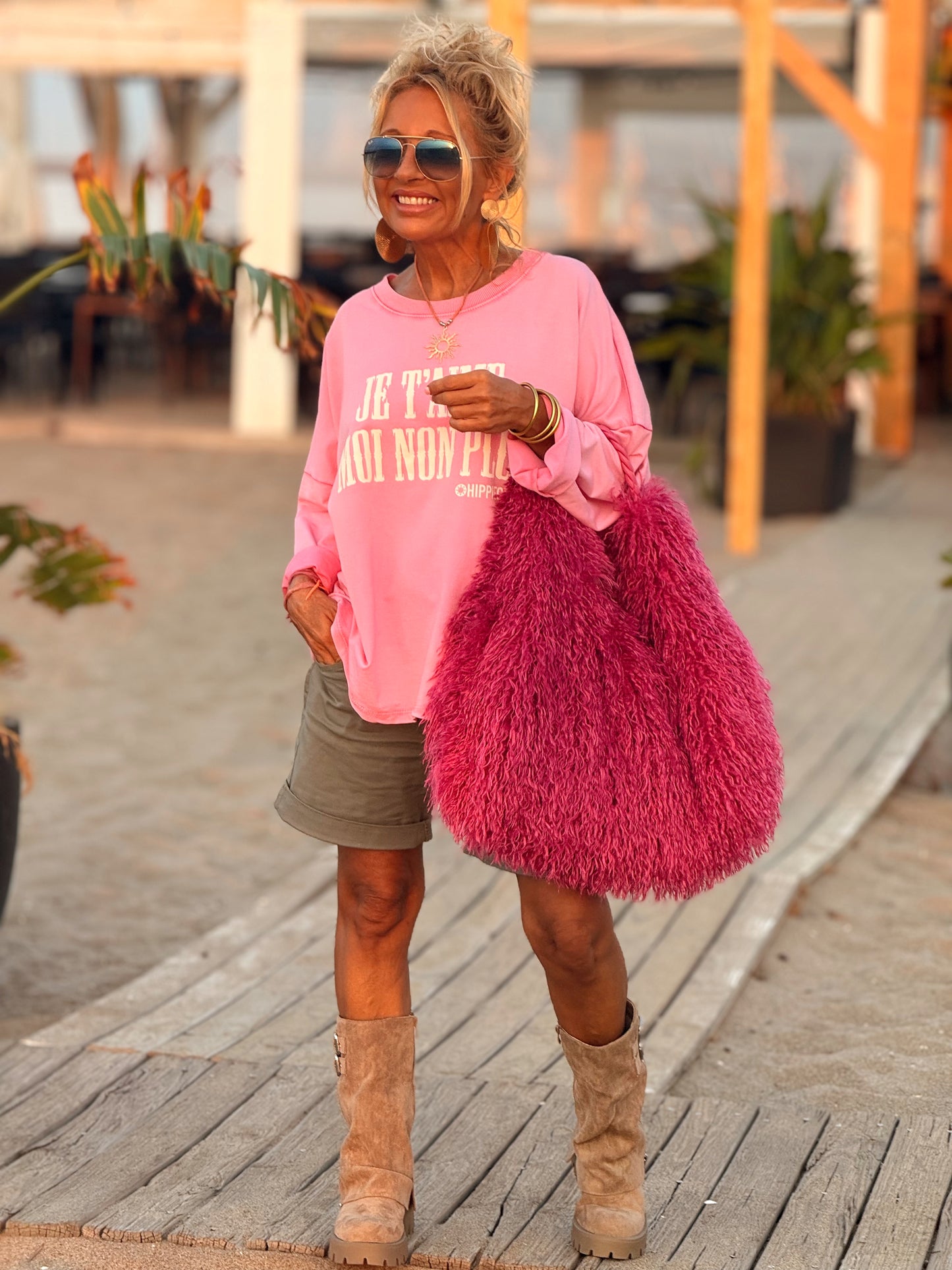 SUDADERA OVERSIZE JE T’AIME MOI NON PLUS MULTICOLOR