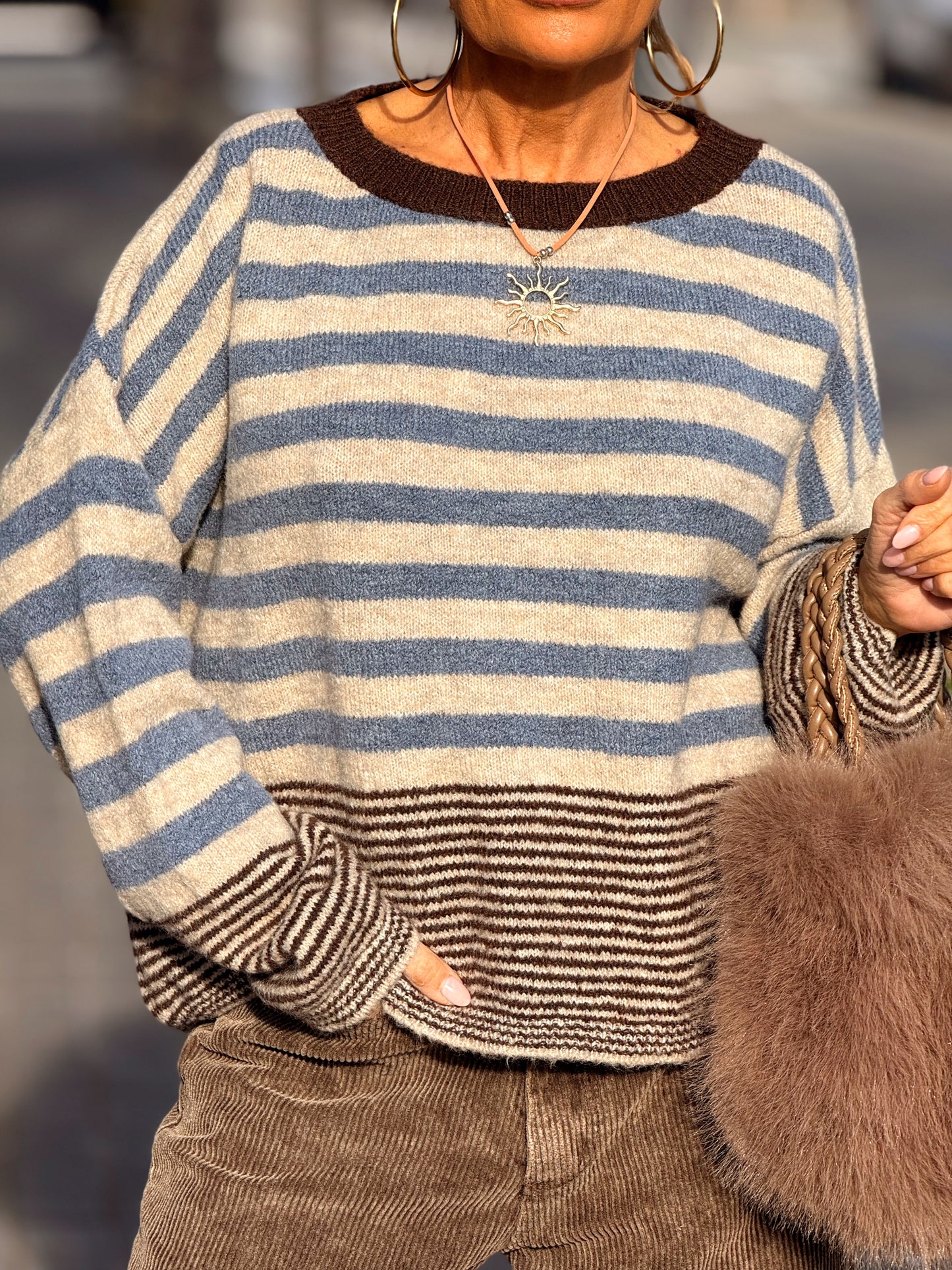 JERSEY DE PUNTO RAYAS LOLA MULTICOLOR