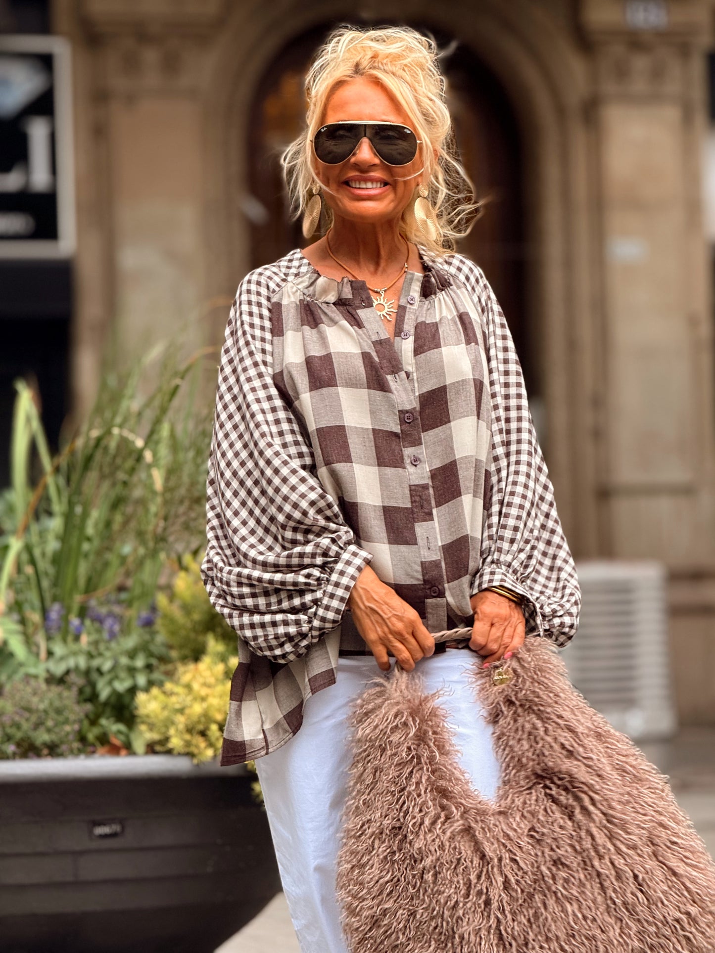 CAMISA OVERSIZE DAVID CUADRADOS MULTICOLOR