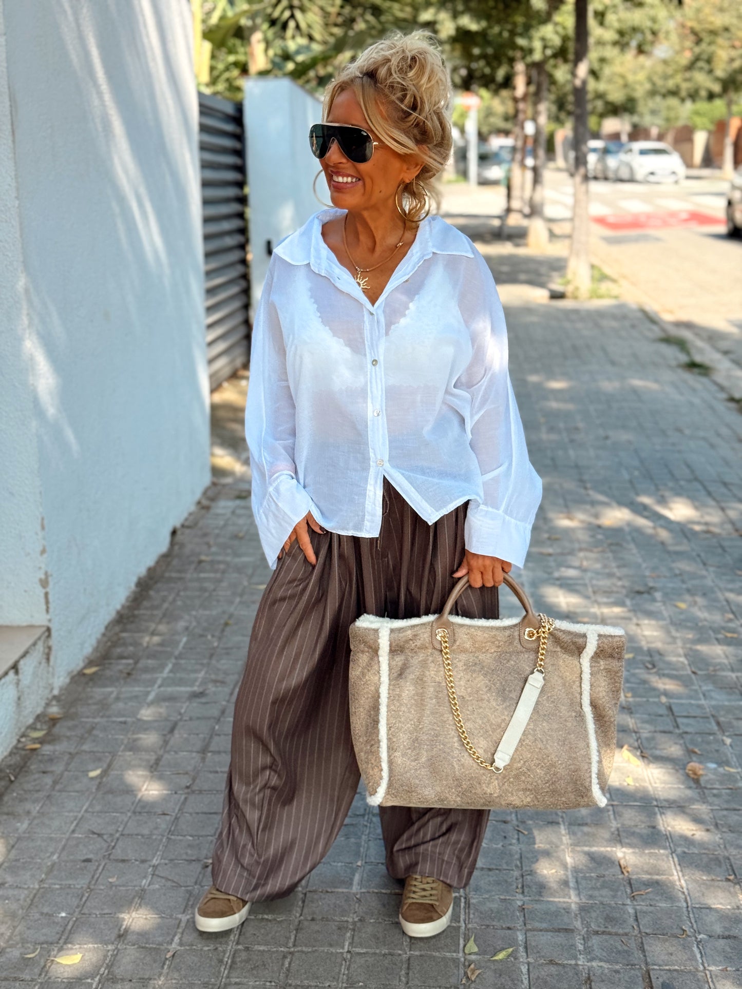 PANTALON OVERSIZE RAYAS MULTICOLOR