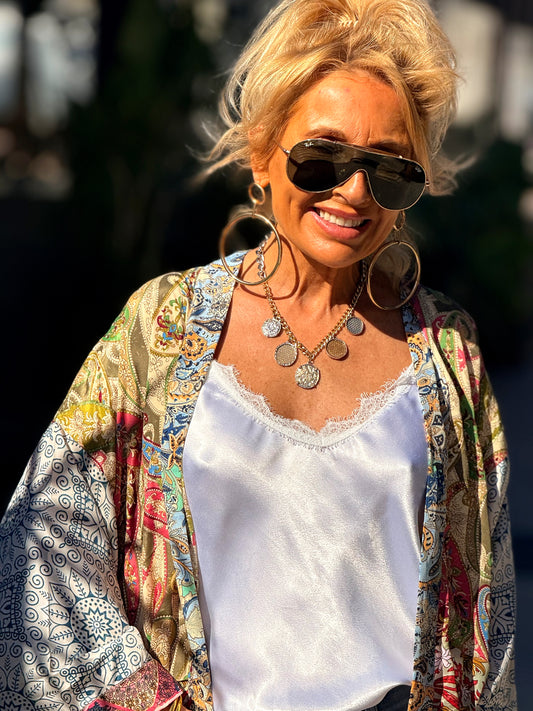 COLLAR BOHO DORADO Y PLATEADO