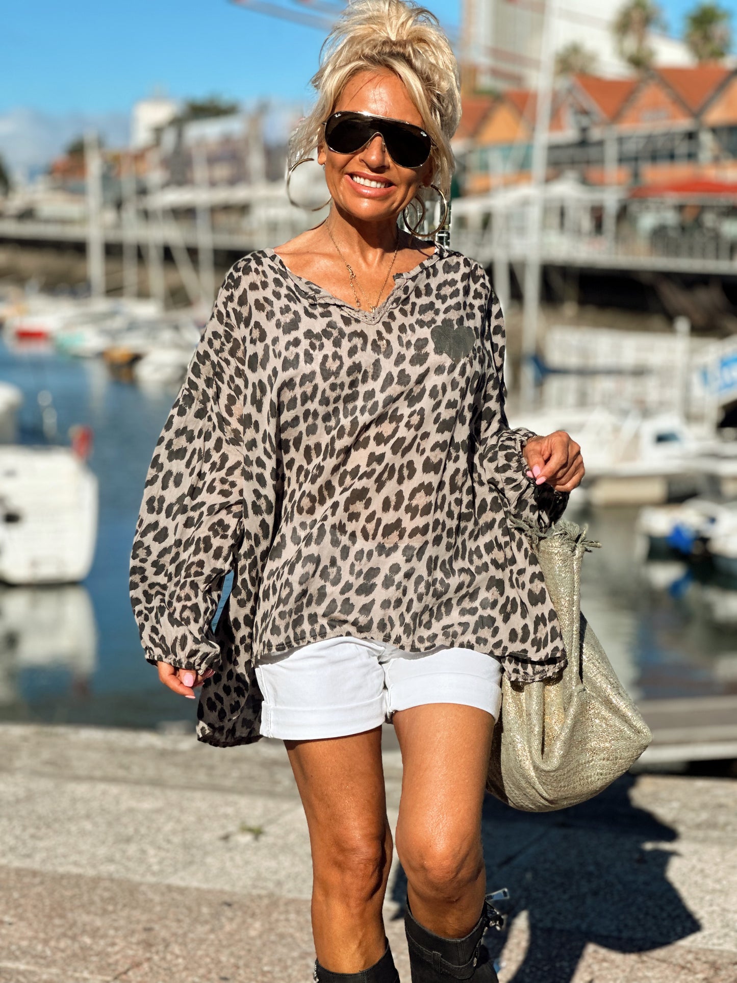 BLUSA ANIMAL PRINT TOPO