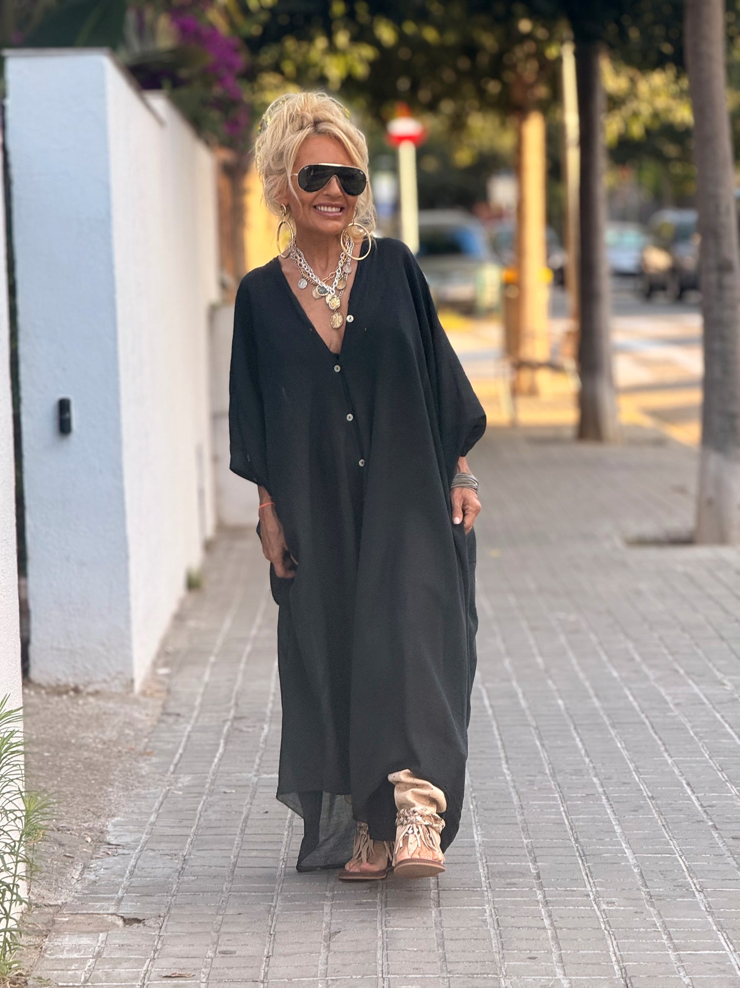 VESTIDO- TÚNICA SUPER OVERSIZE SANDRINE MULTICOLOR