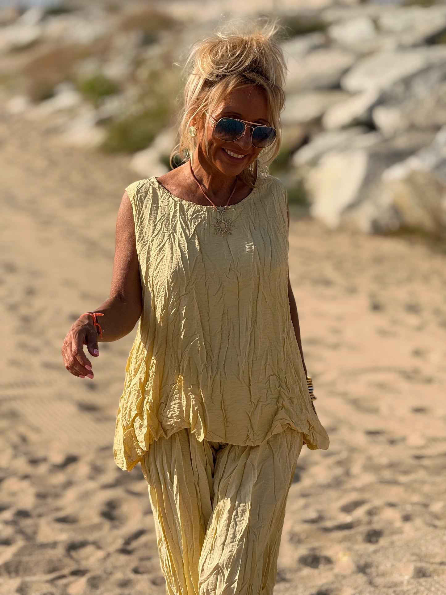 CONJUNTO ARRUGADO MULTICOLOR