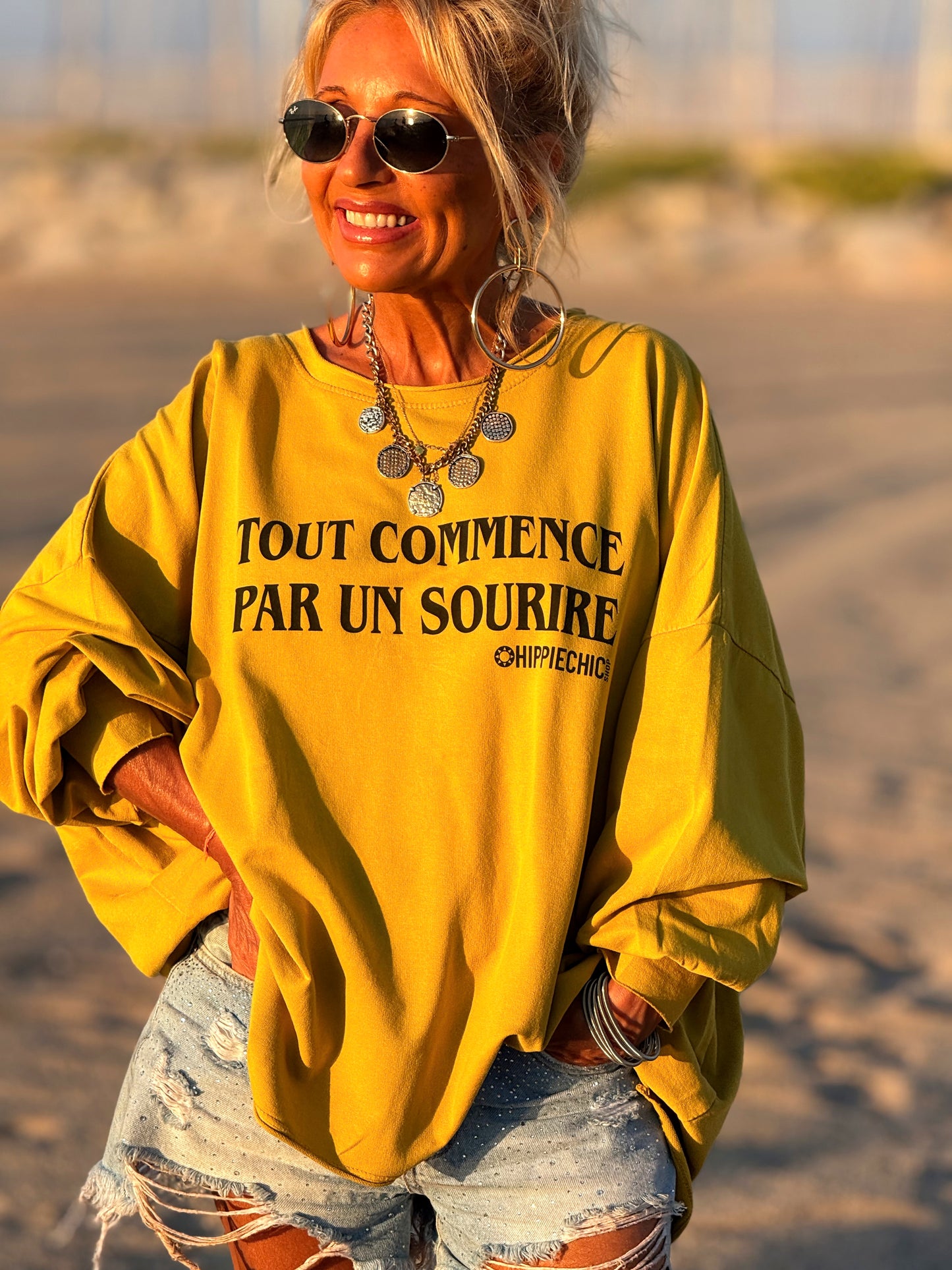 SUDADERA OVERSIZE TOUT COMMENCE... MULTICOLOR