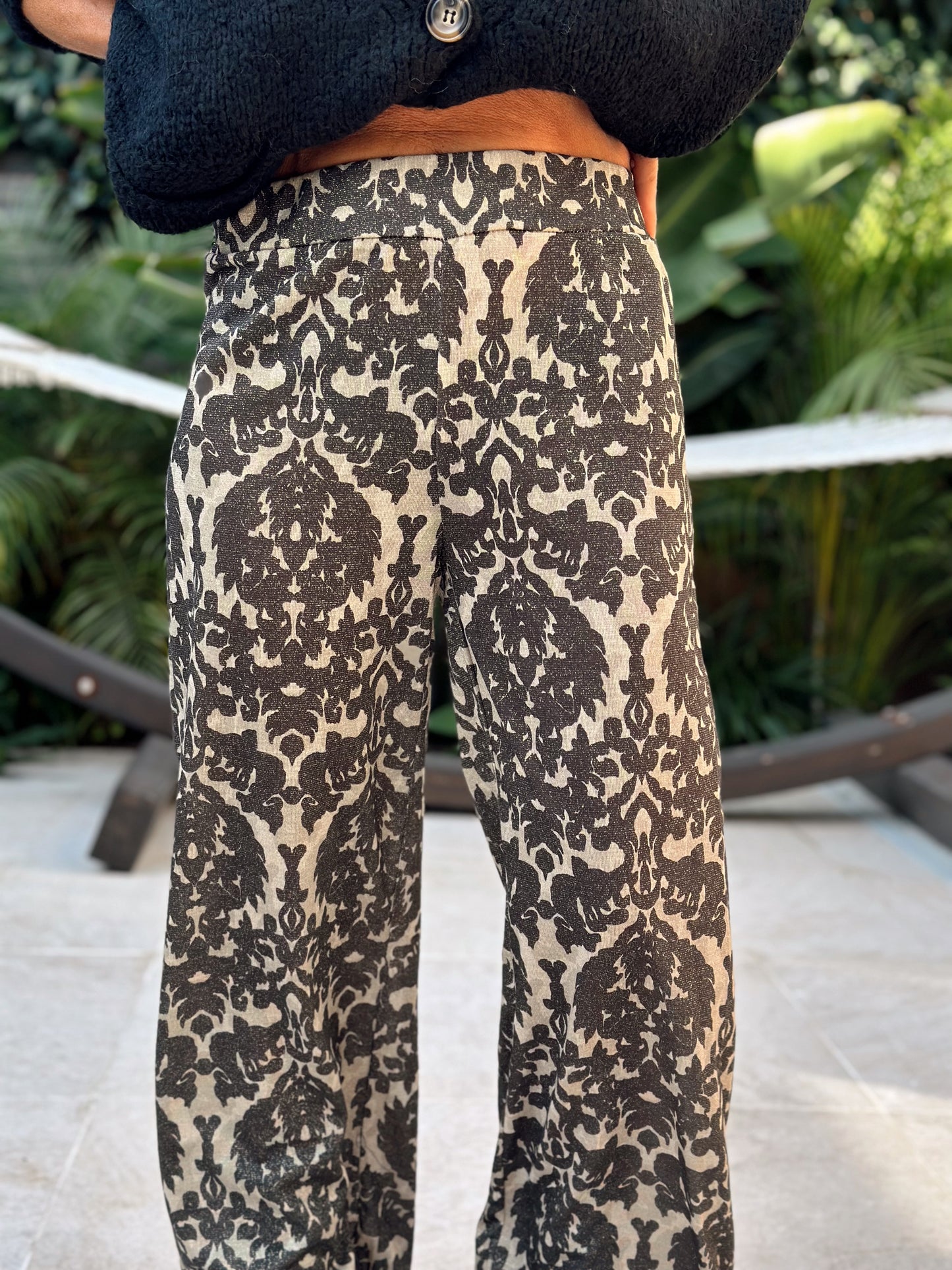 PANTALON ESTAMPADO BETTY NEGRO