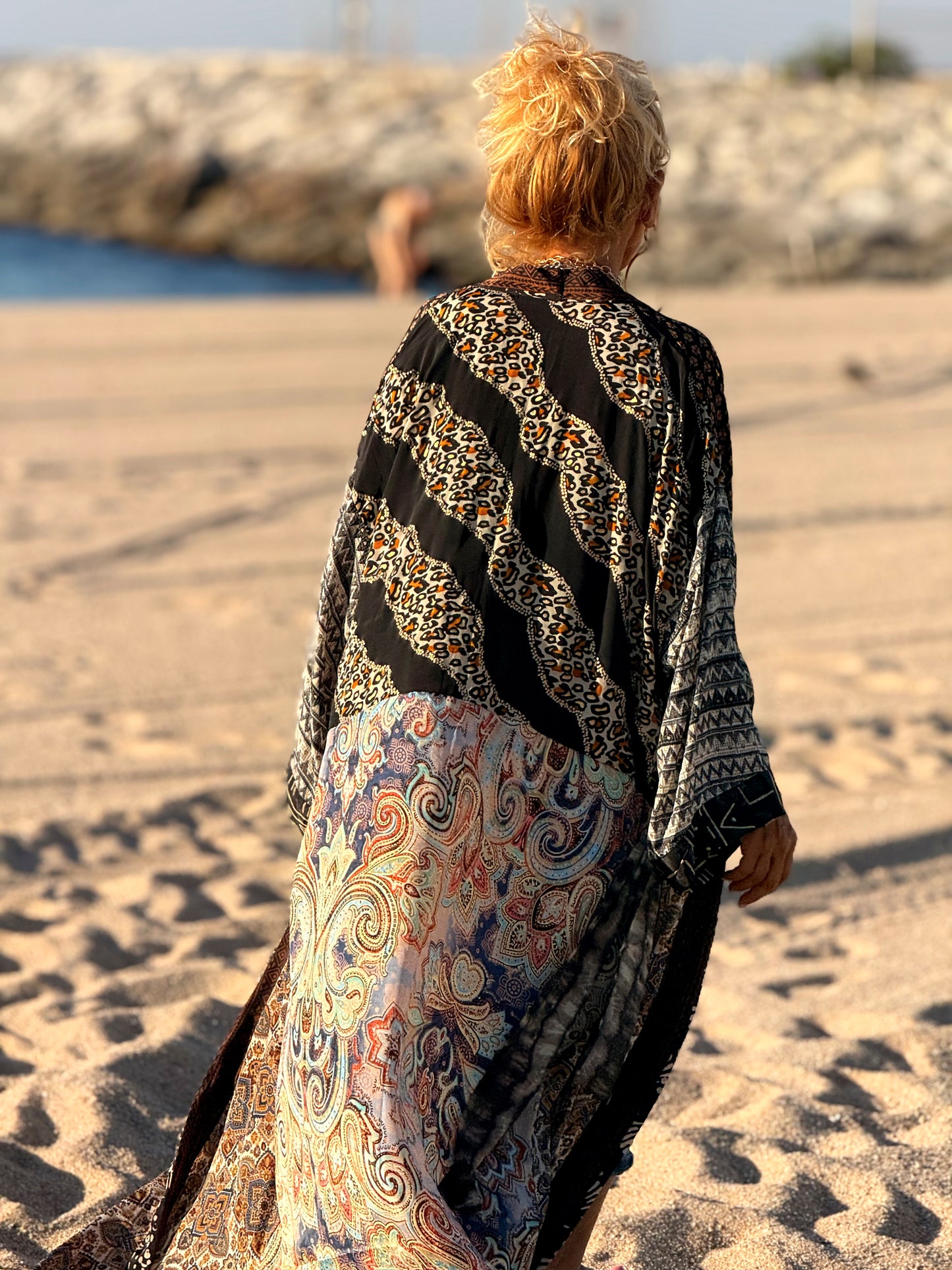 KIMONO ESTAMPADO MANGA 3/4 MULTICOLOR