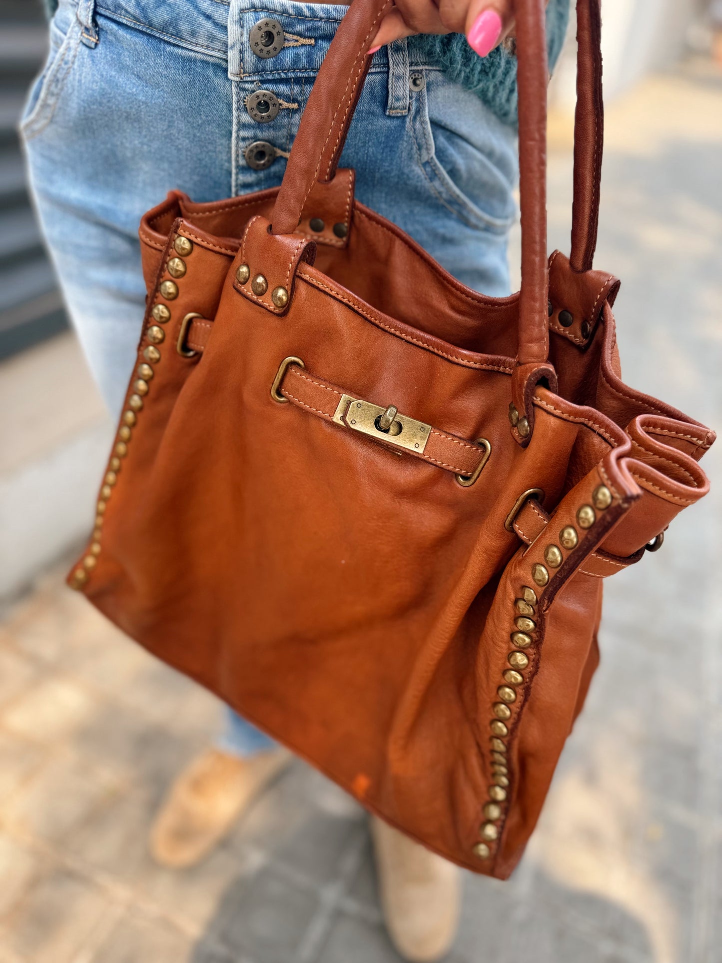 BOLSO DE PIEL SYDNEY MULTICOLOR