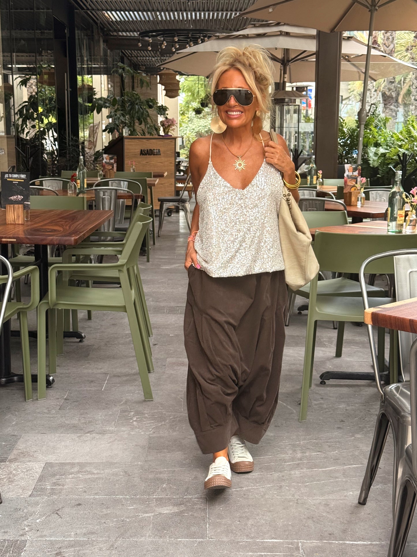 PANTALONES PANA CROPPED BAGGY OVERSIZE MULTICOLOR