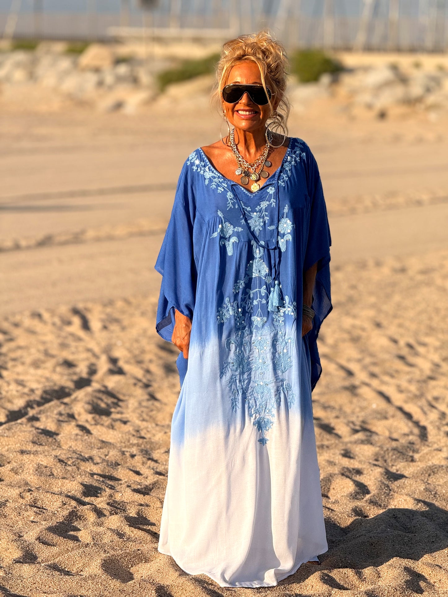 VESTIDO KAFTAN MIKONOS MULTICOLOR
