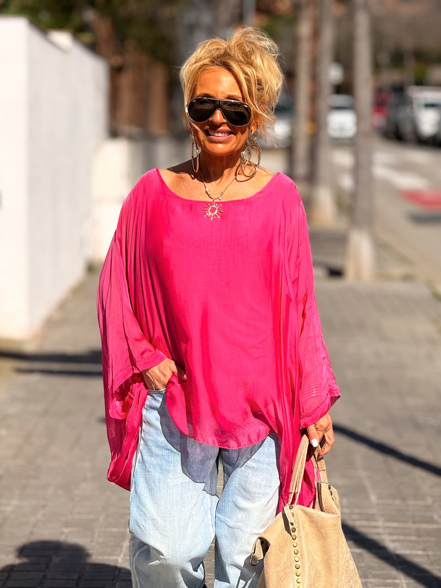 BLUSA CON TOP OVERSIZE ASIMÉTRICA NOA MULTICOLOR