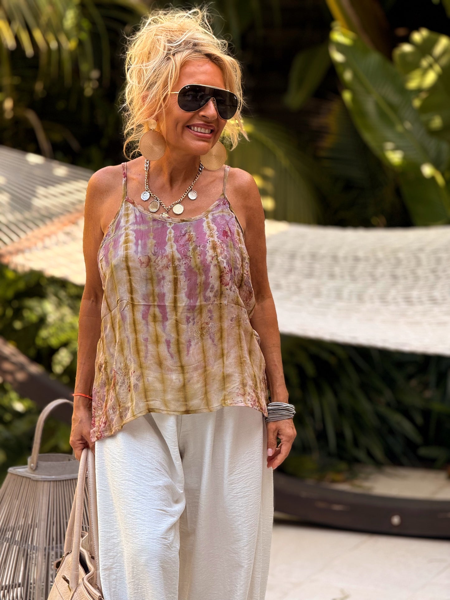 TOP TIRANTES CREPE SEDA INDY MULTICOLOR