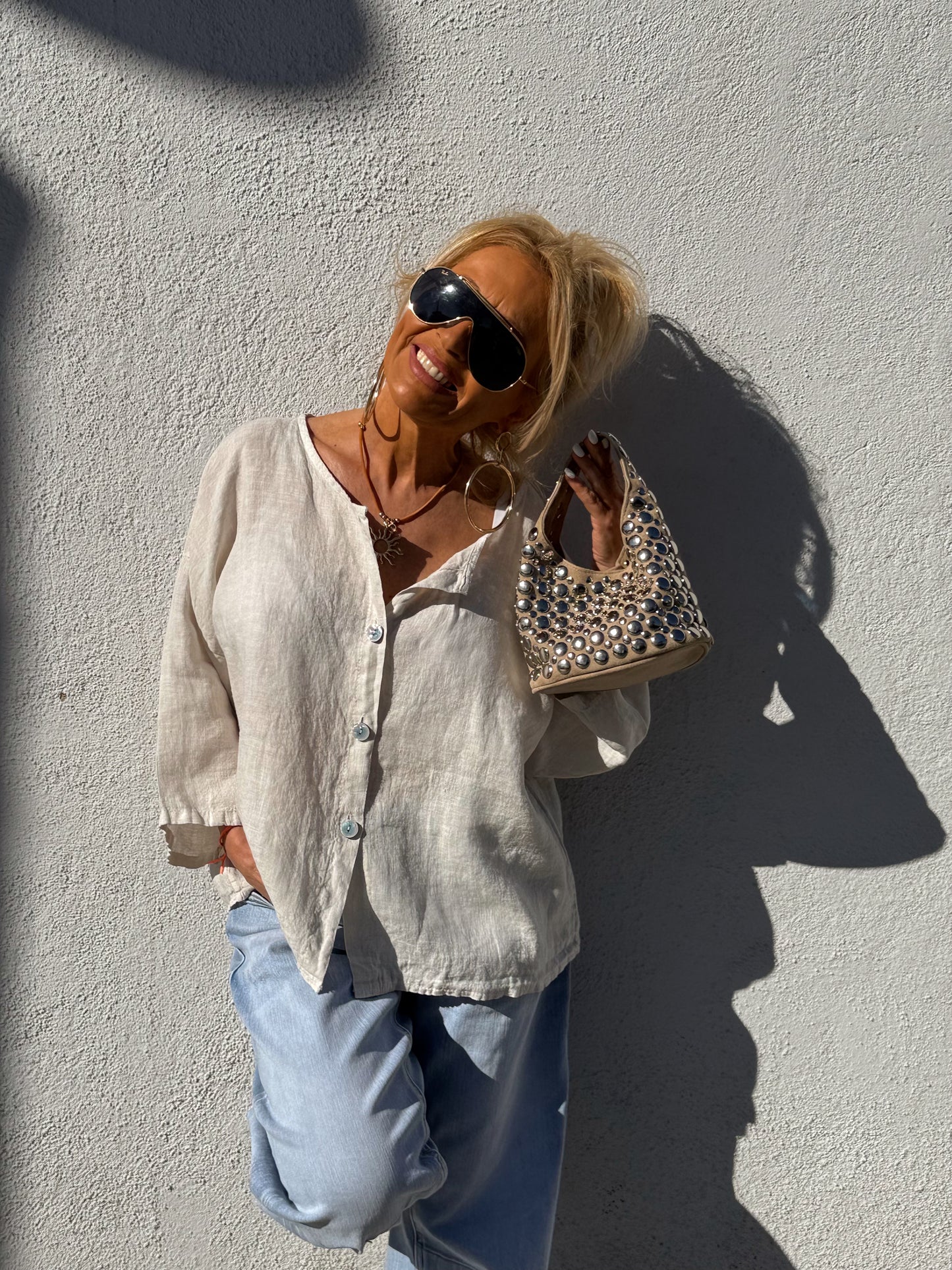 BLUSA DE LINO FABIO MULTICOLOR