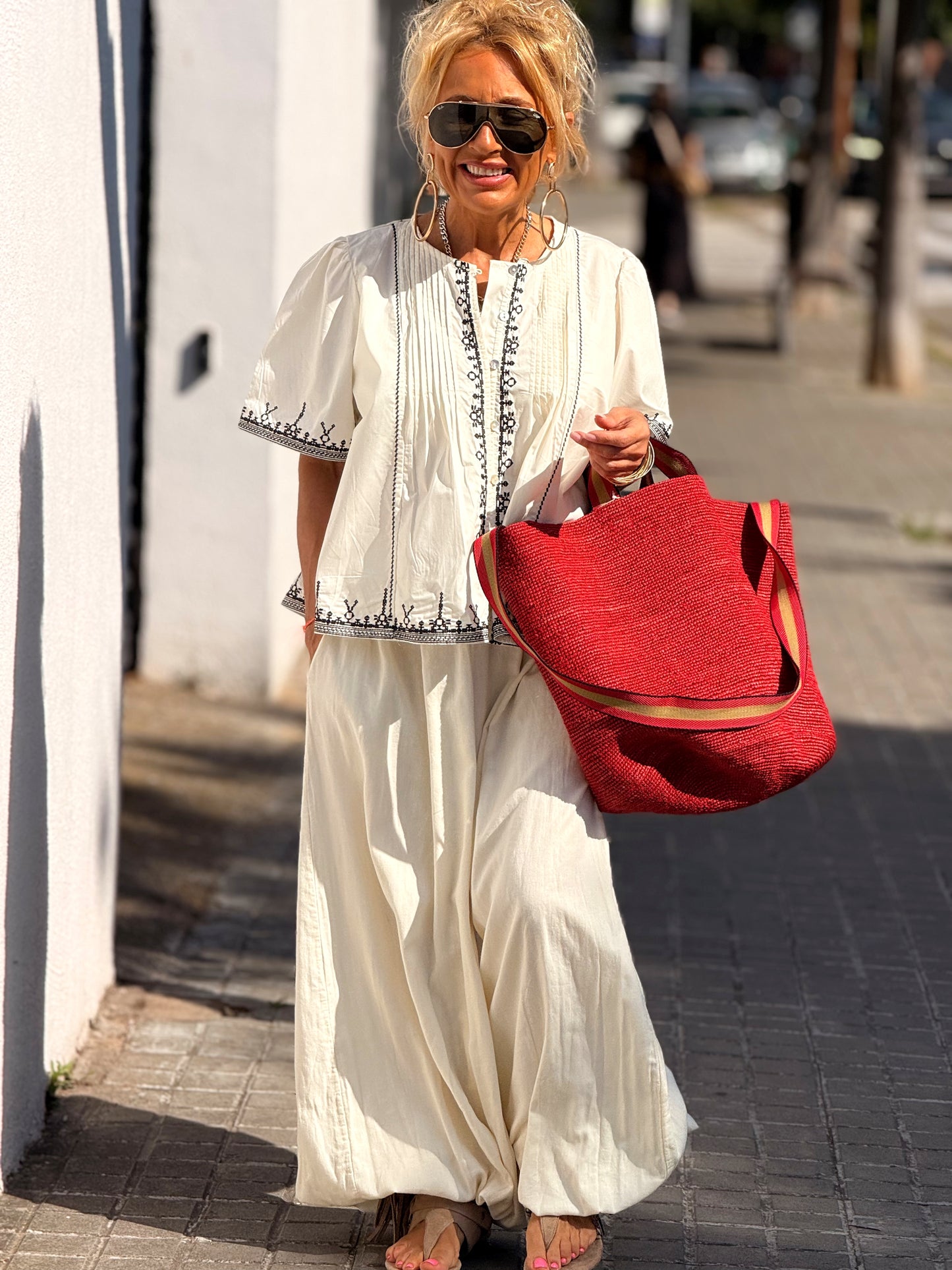 PANTALON MARI OVERSIZE MULTICOLOR