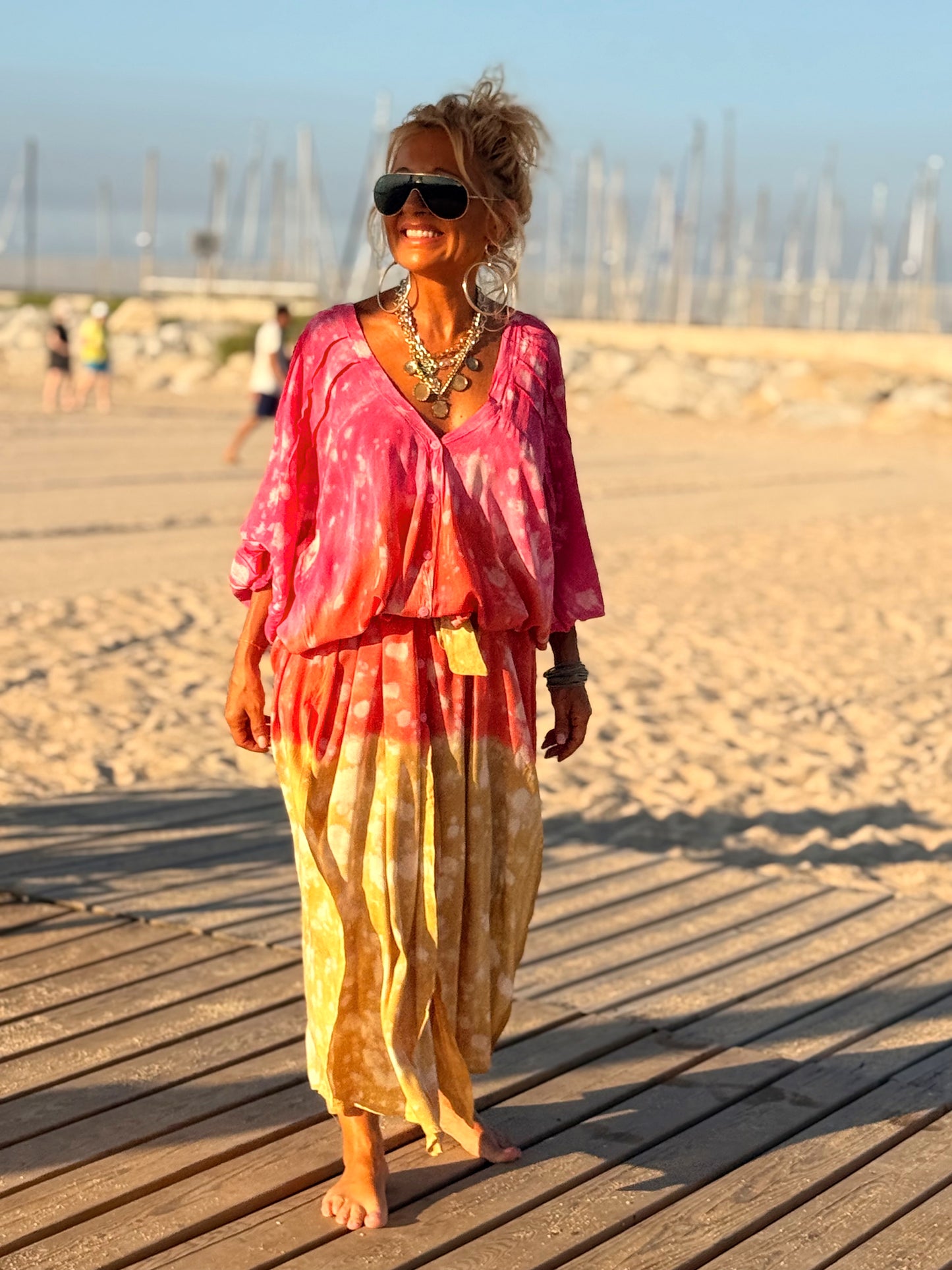 VESTIDO KAFTAN SUPER OVERSIZE MULTICOLOR