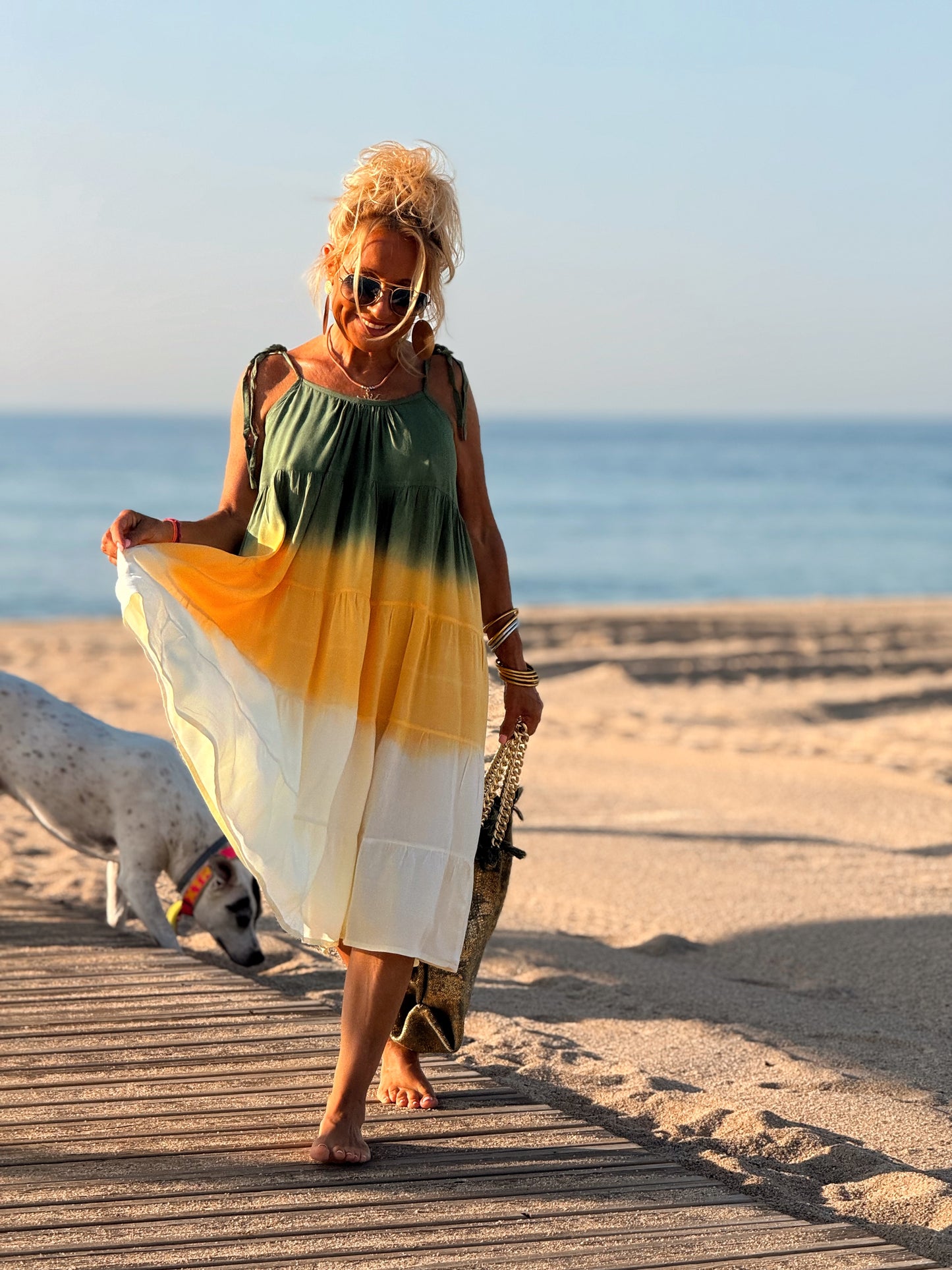 VESTIDO CORTO TIRANTES TYE&DYE MULTICOLOR