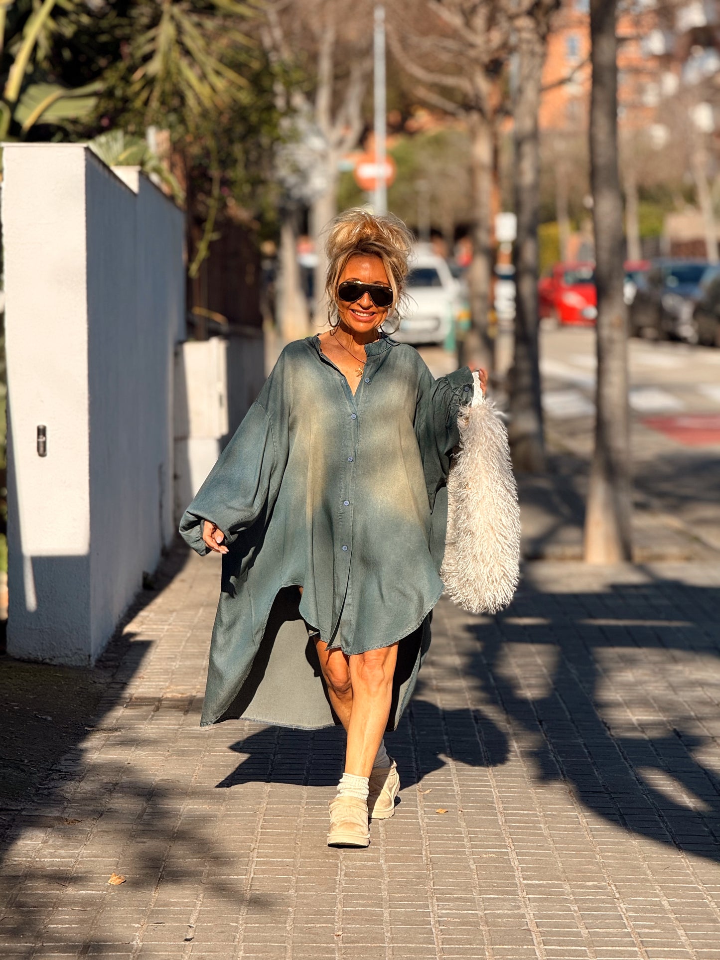 CAMISA-VESTIDO OVERSIZE VAQUEROS MAGDA MULTICOLOR