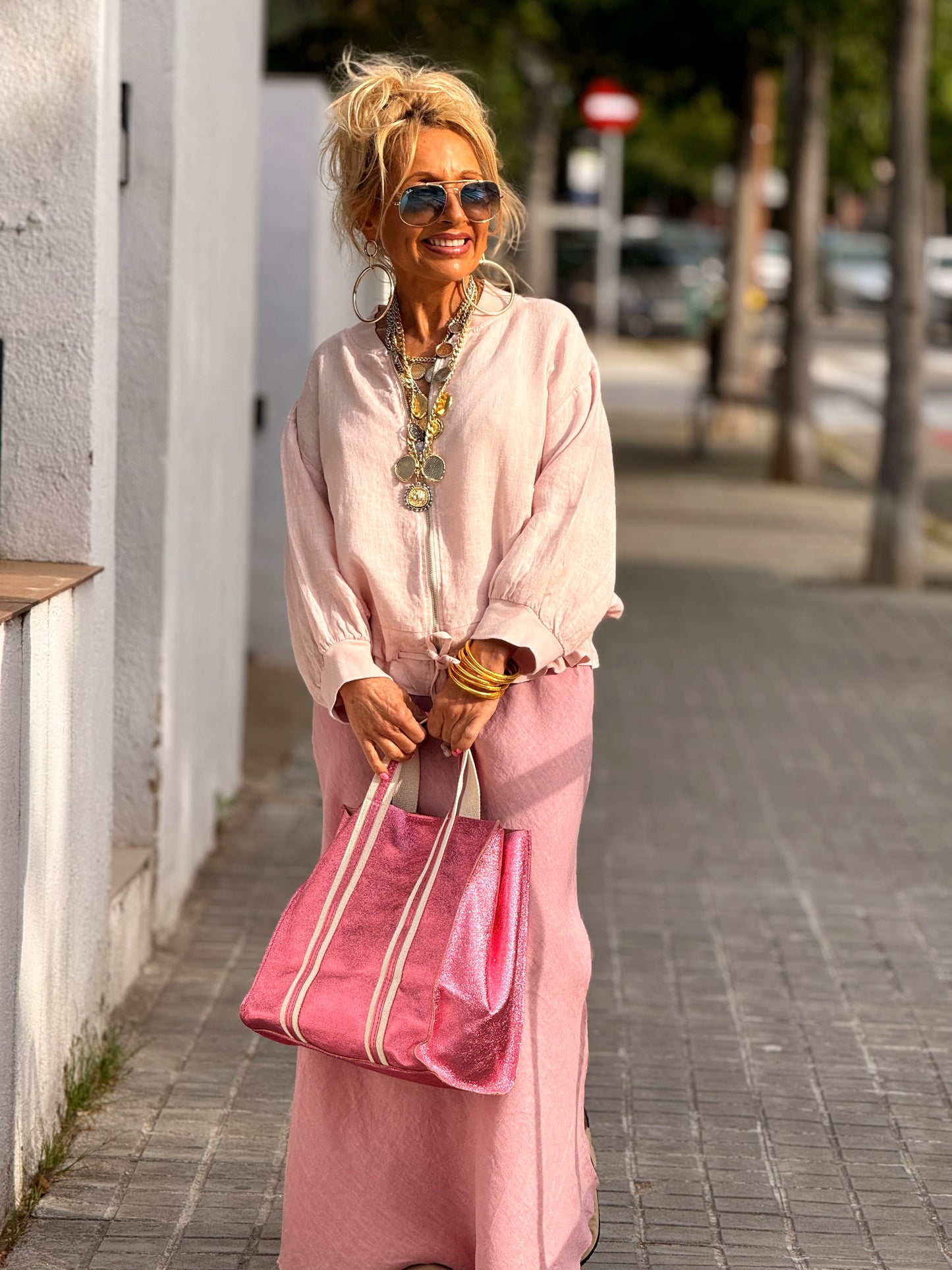 FALDA LINO GRAZIELA MULTICOLOR