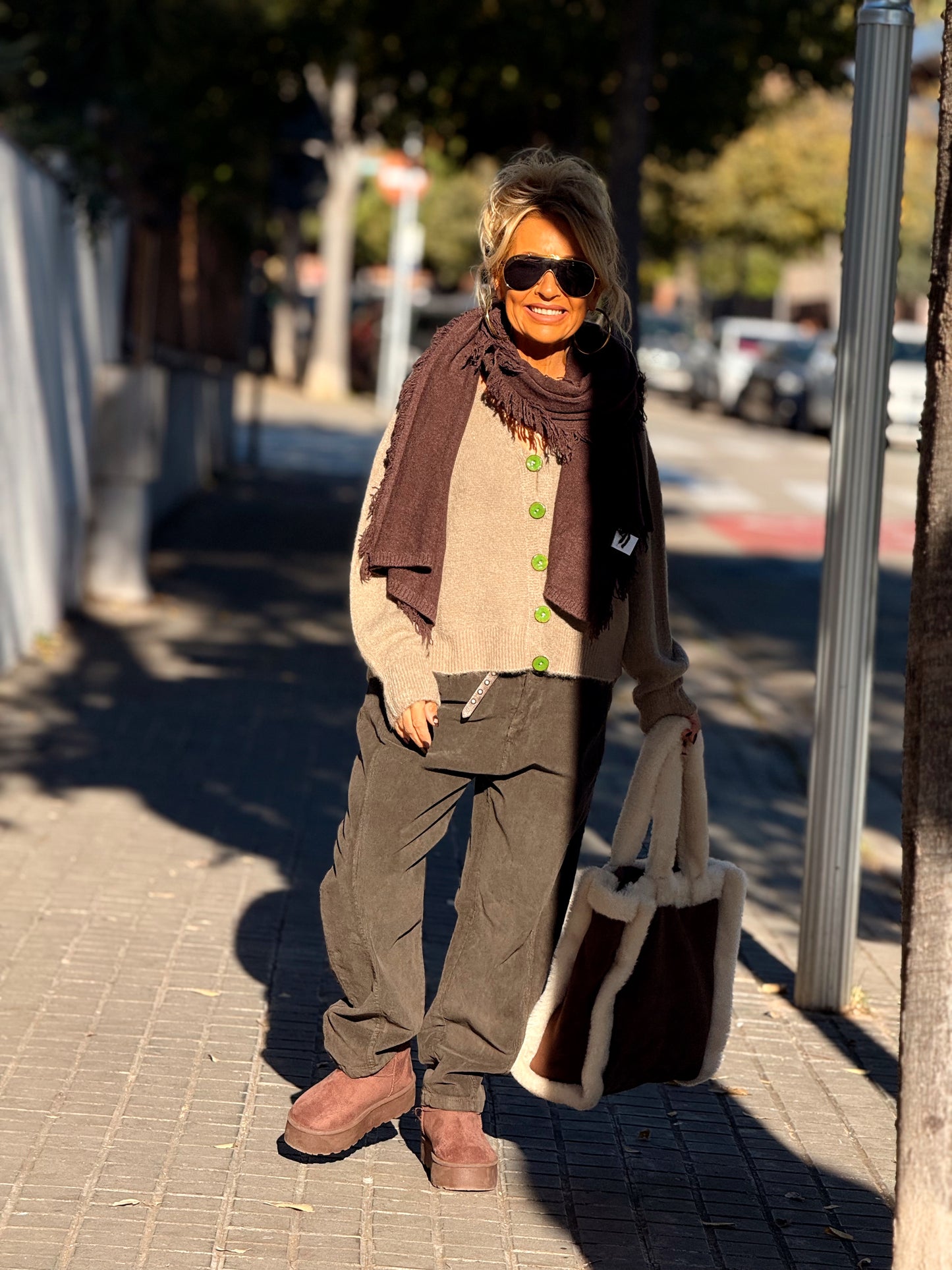 PANTALON CON CINTURÓN PEDRO MARRÓN