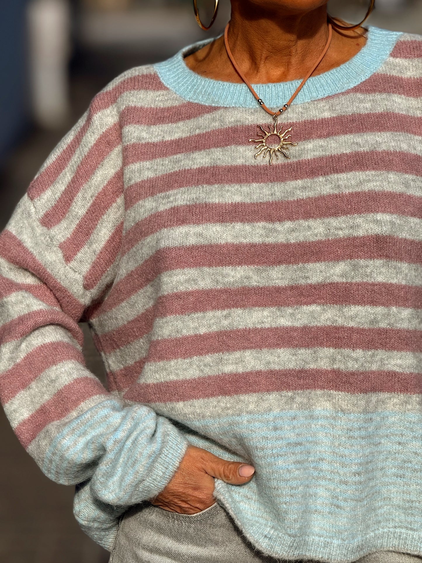 JERSEY DE PUNTO RAYAS LOLA MULTICOLOR