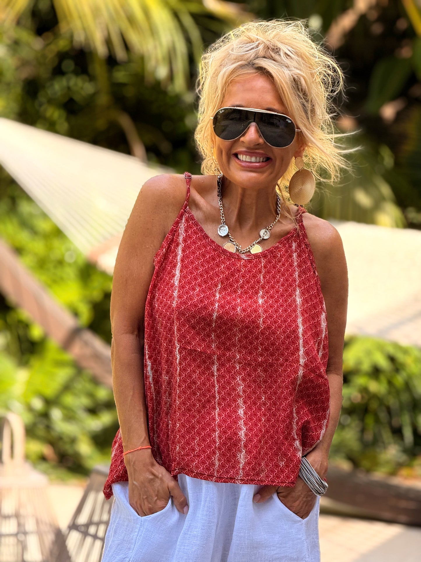 TOP TIRANTES CREPE SEDA INDY MULTICOLOR
