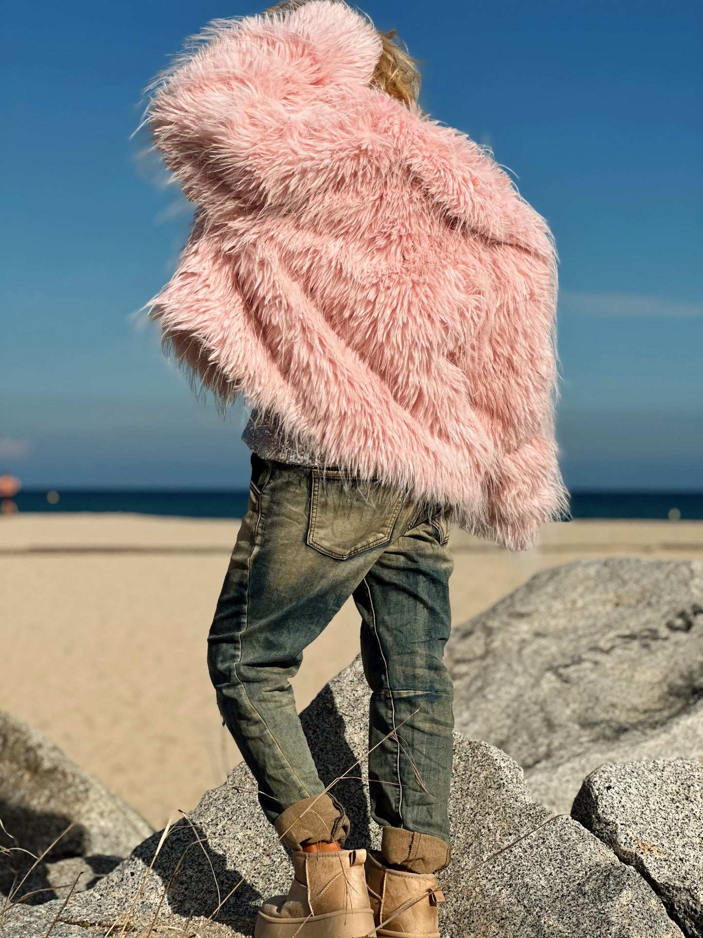 CHAQUETA PELO SINTÉTICO NOÉ ROSA